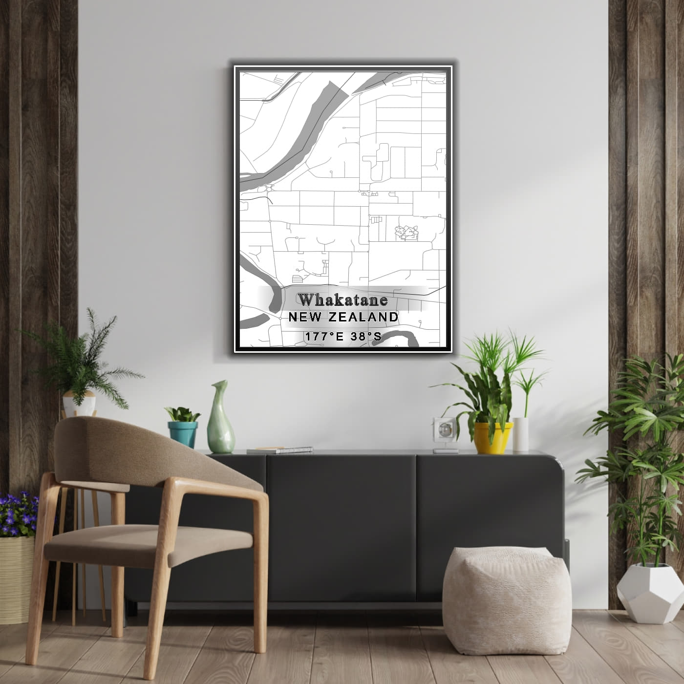 ROAD MAP OF WHAKATANE, NEW ZEALAND BY MAPBAKES