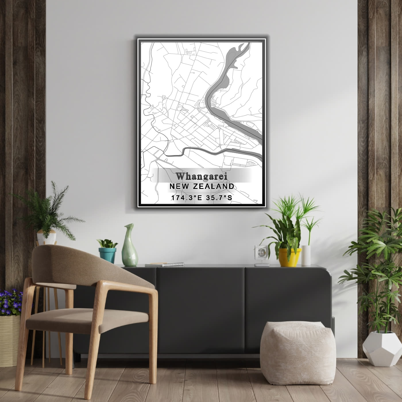 ROAD MAP OF WHANGAREI, NEW ZEALAND BY MAPBAKES