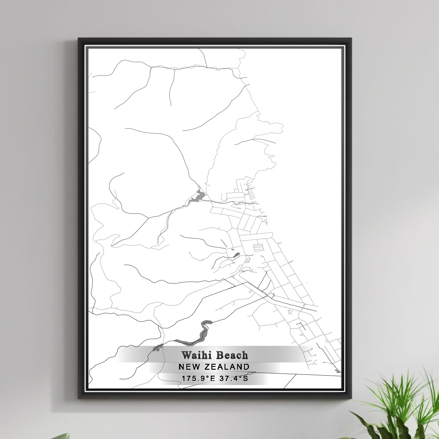 ROAD MAP OF WAIHI BEACH, NEW ZEALAND BY MAPBAKES