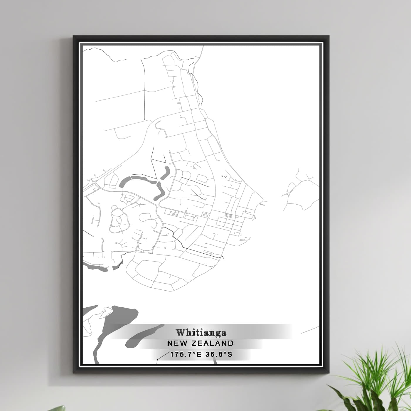 ROAD MAP OF WHITIANGA, NEW ZEALAND BY MAPBAKES