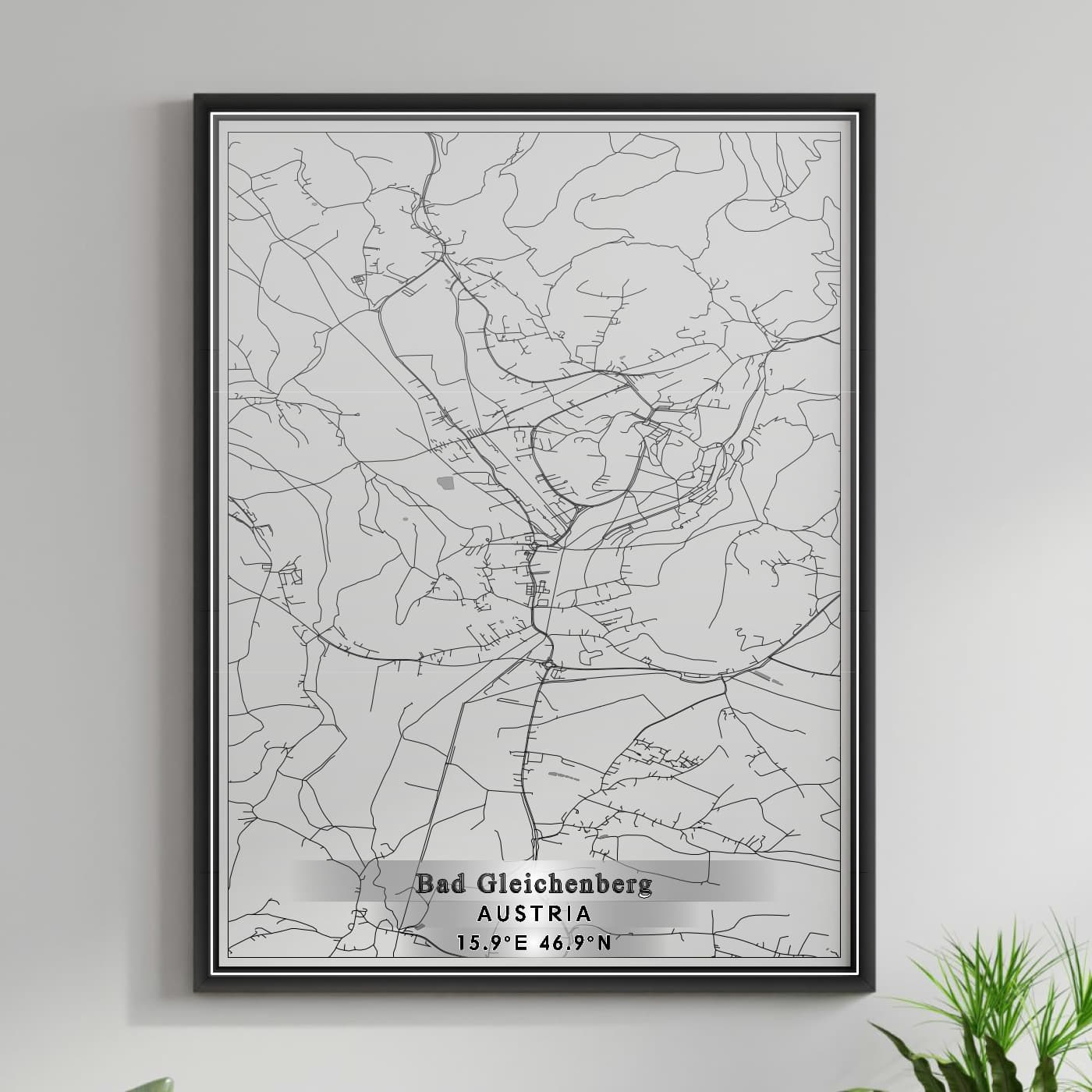 ROAD MAP OF BAD GLEICHENBERG, AUSTRIA BY MAPBAKES