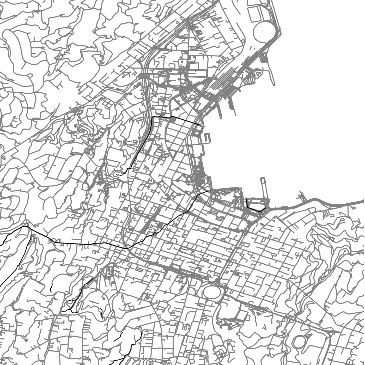ROAD MAP OF WELLINGTON, NEW ZEALAND BY MAPBAKES