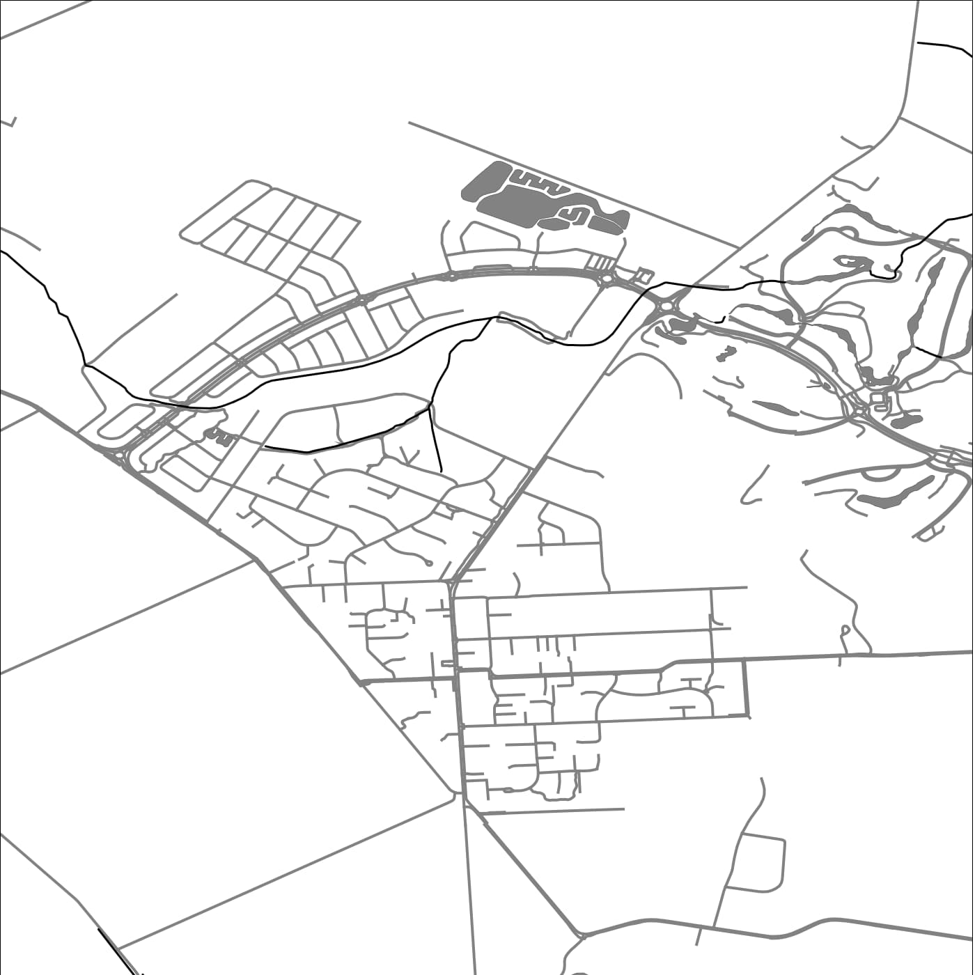 ROAD MAP OF WOODEND, NEW ZEALAND BY MAPBAKES