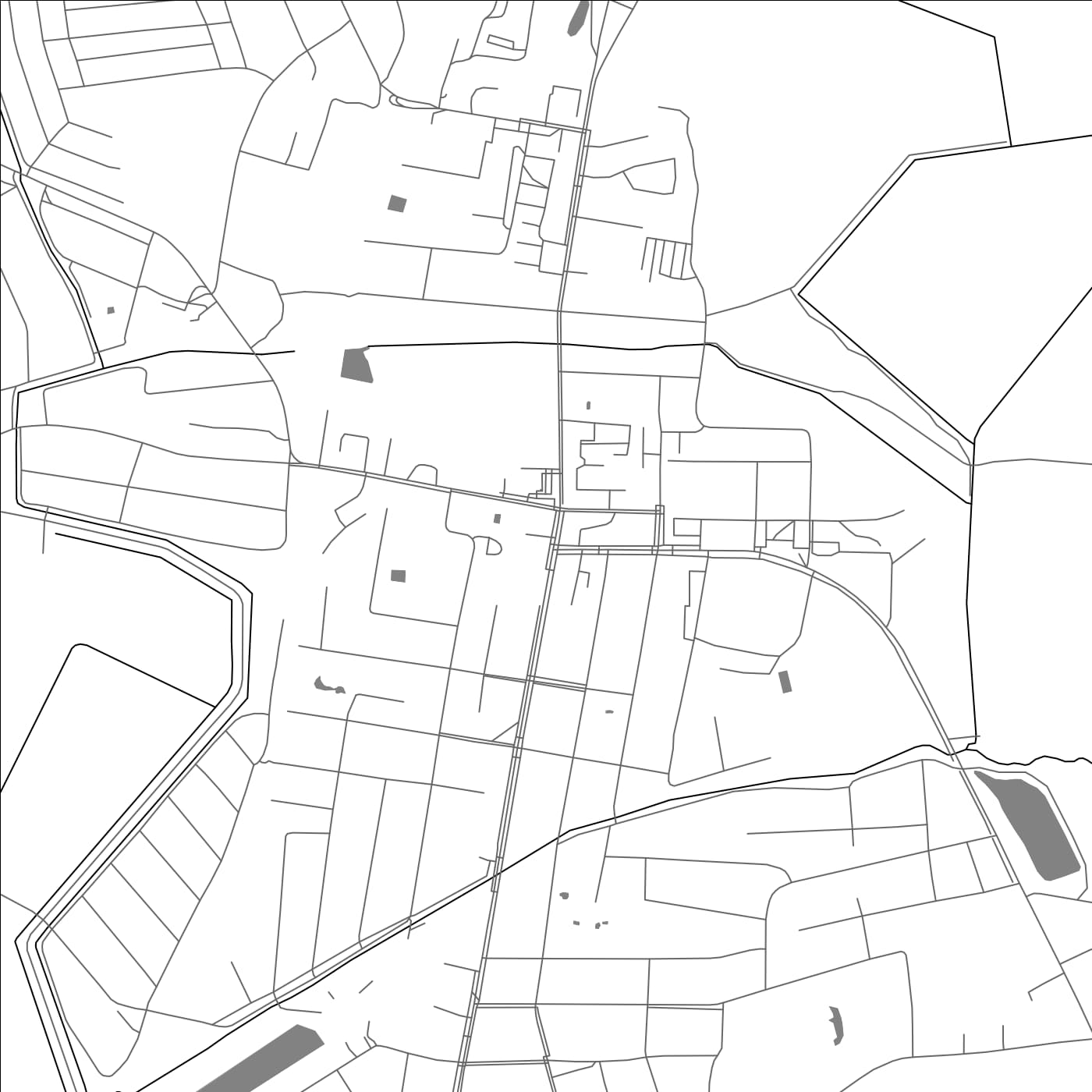 ROAD MAP OF AKTSYABRSKI, BELARUS BY MAPBAKES