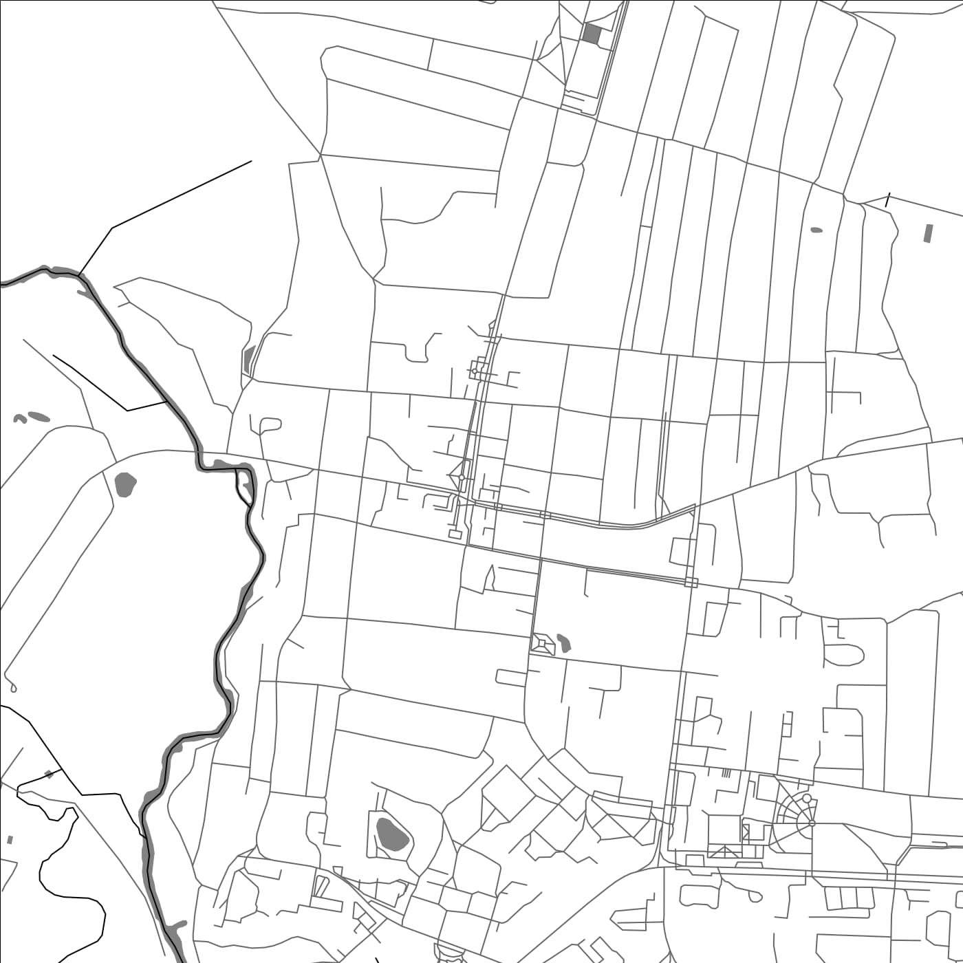 ROAD MAP OF BYALYNICHY, BELARUS BY MAPBAKES