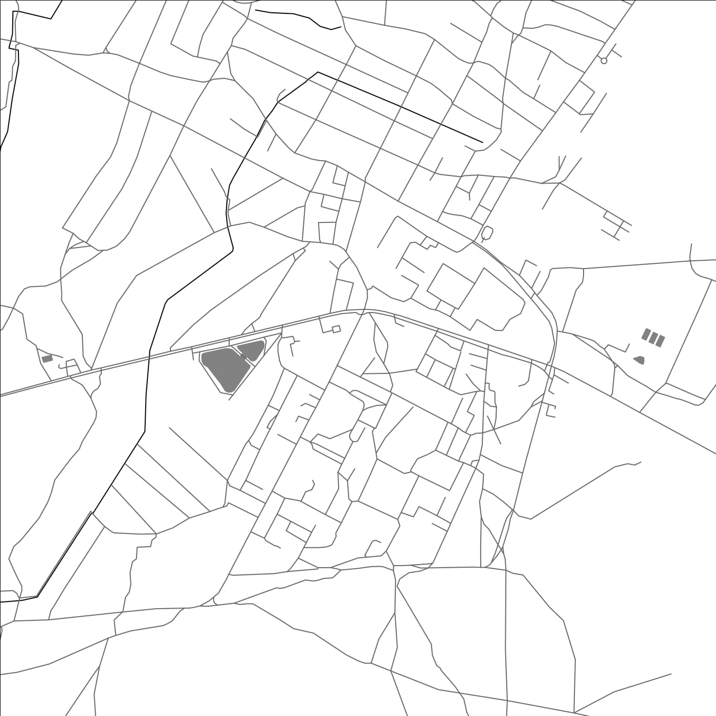 ROAD MAP OF BYAROZAWKA, BELARUS BY MAPBAKES