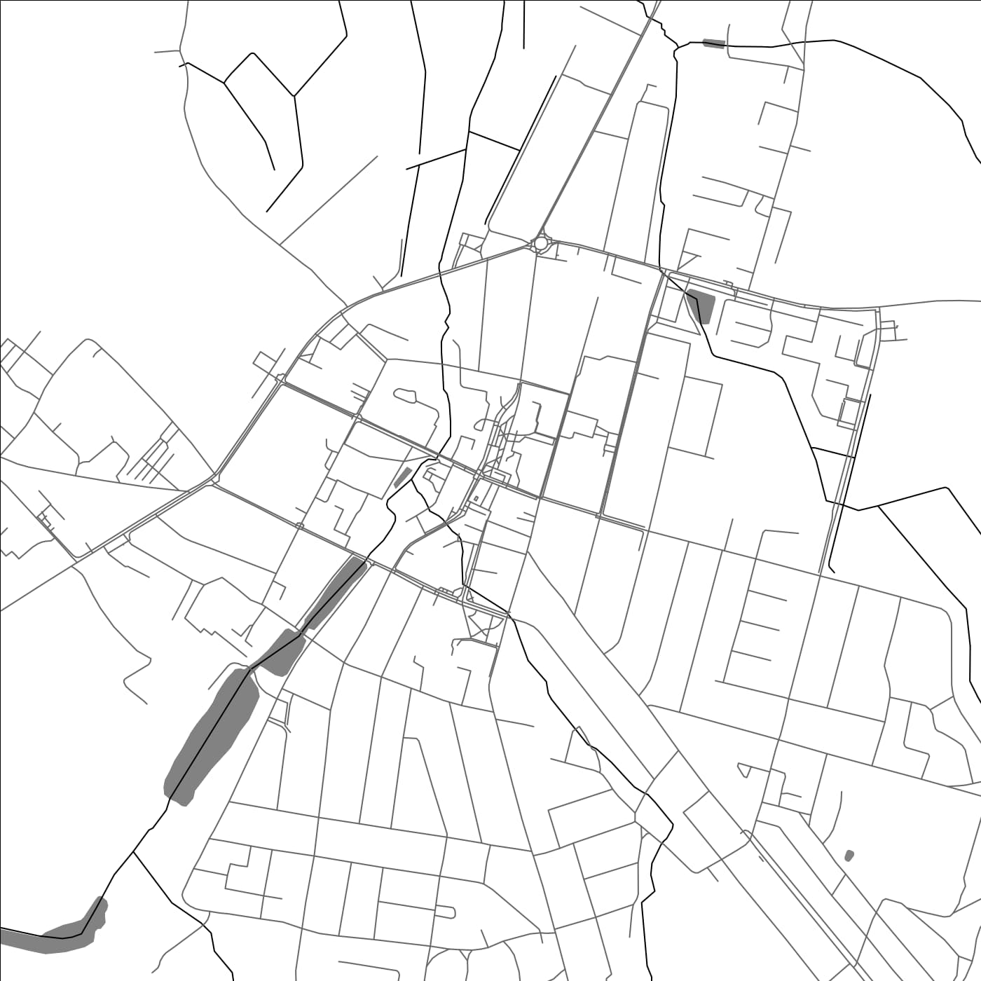 ROAD MAP OF DZYATLAVA, BELARUS BY MAPBAKES