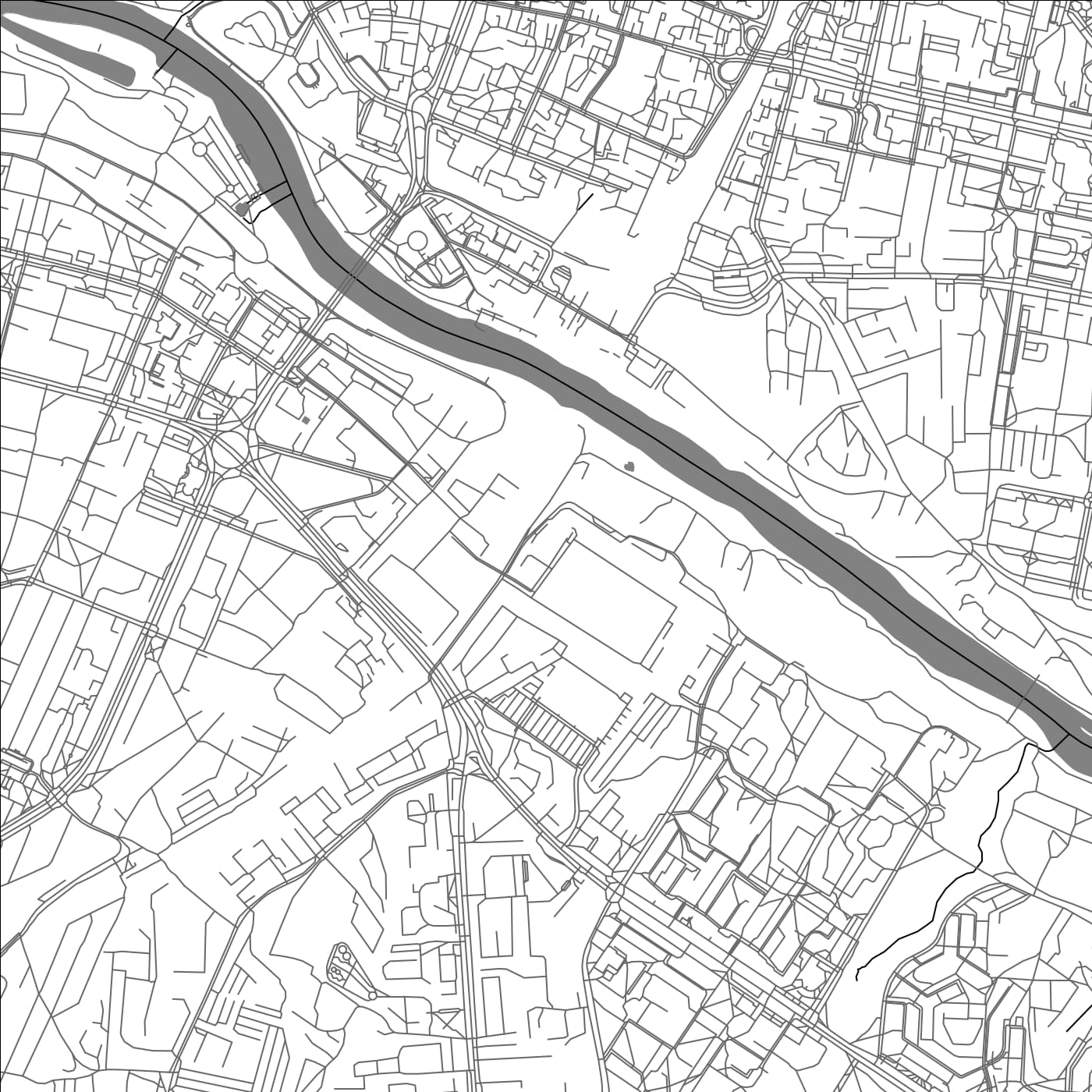 ROAD MAP OF HRODNA, BELARUS BY MAPBAKES
