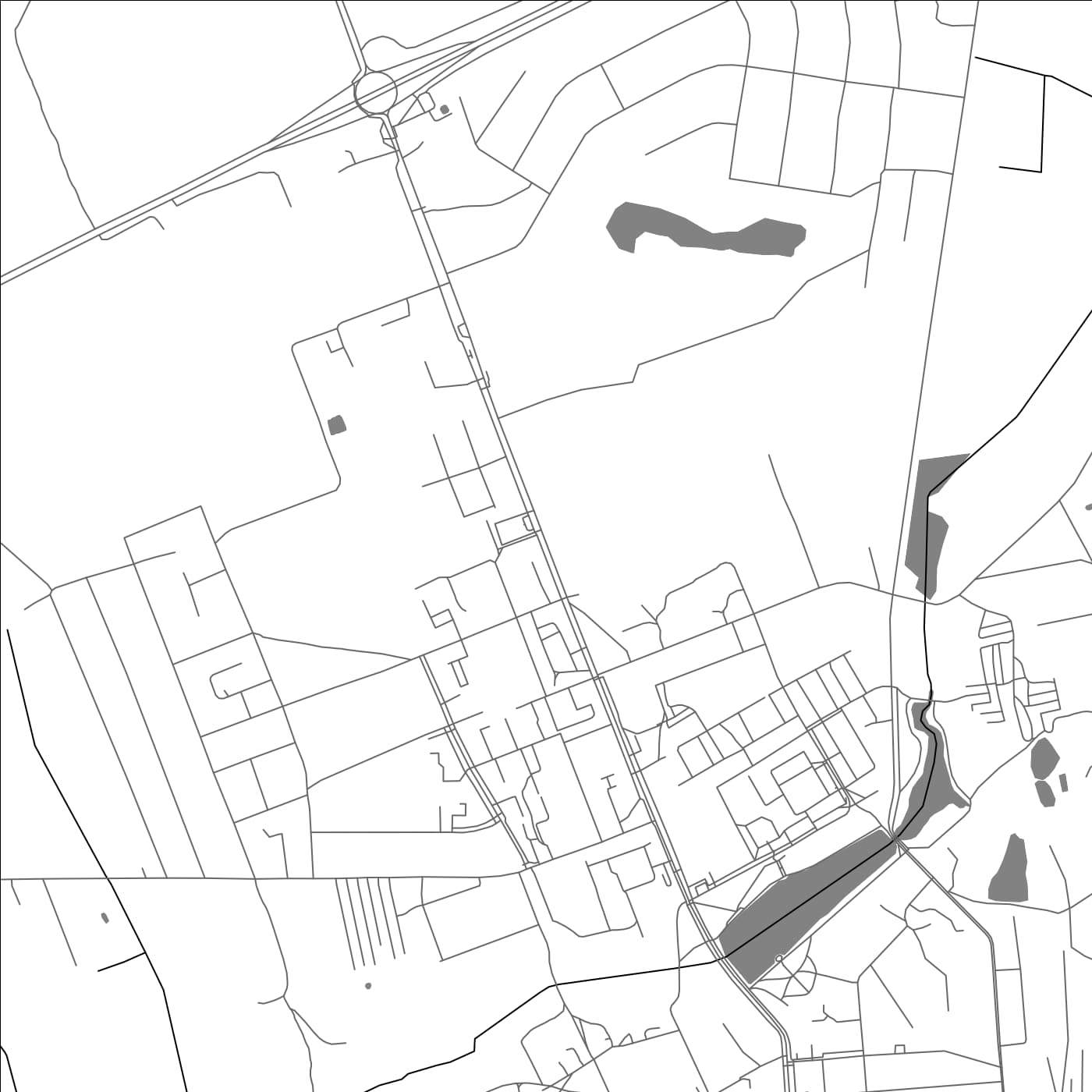ROAD MAP OF SHCHUCHYN, BELARUS BY MAPBAKES