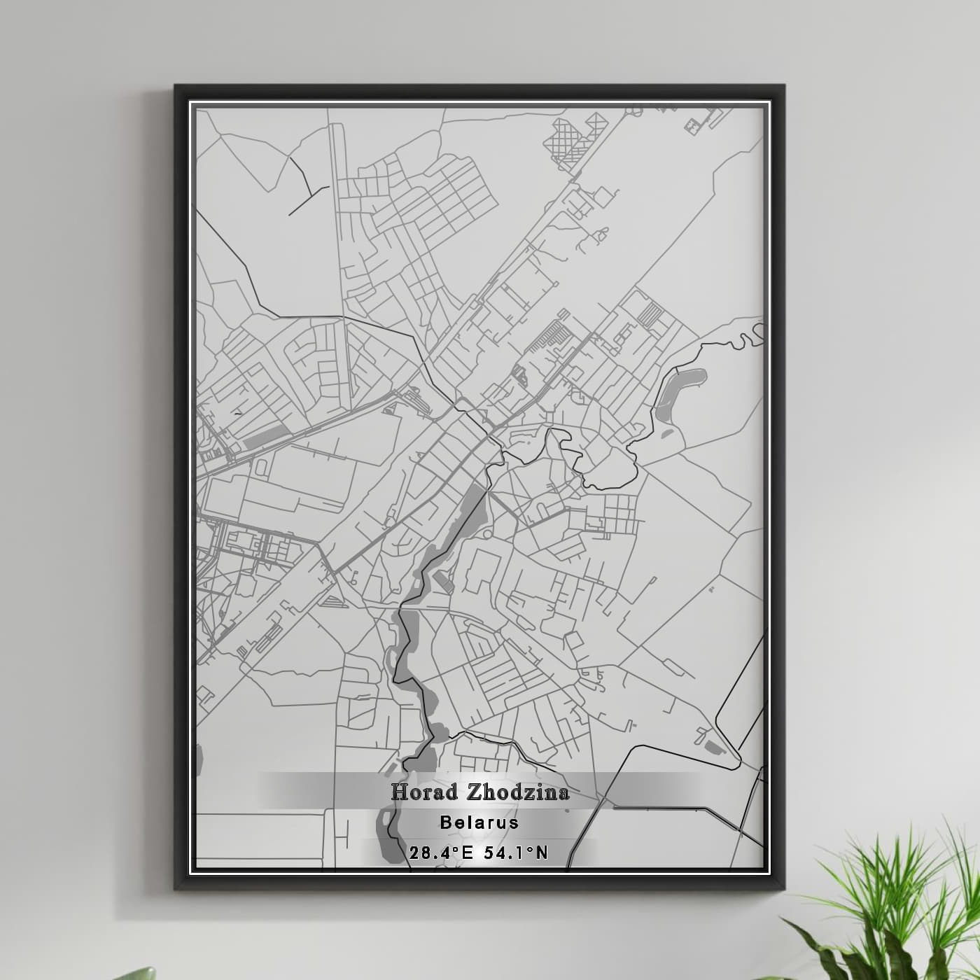 ROAD MAP OF HORAD ZHODZINA, BELARUS BY MAPBAKES