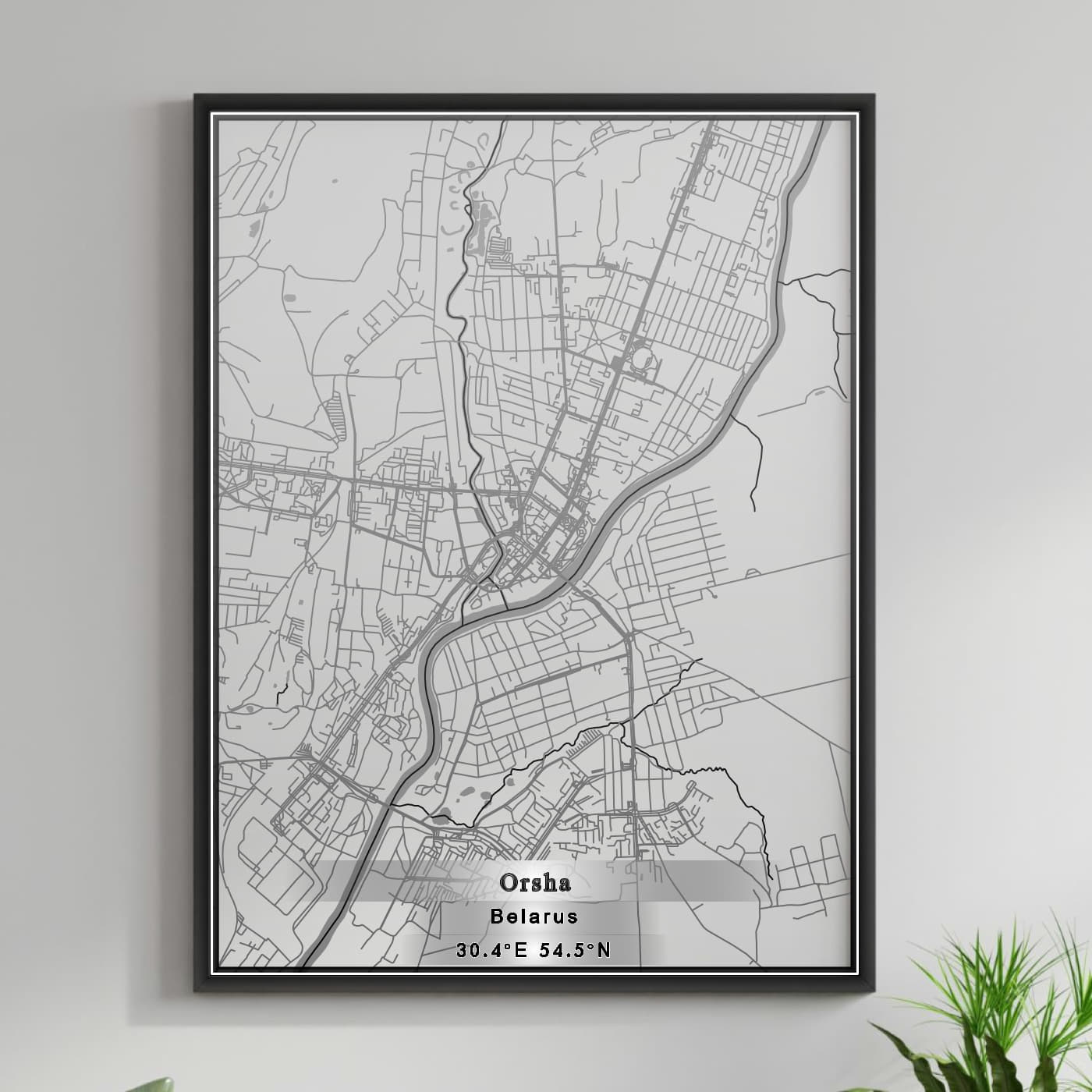 ROAD MAP OF ORSHA, BELARUS BY MAPBAKES