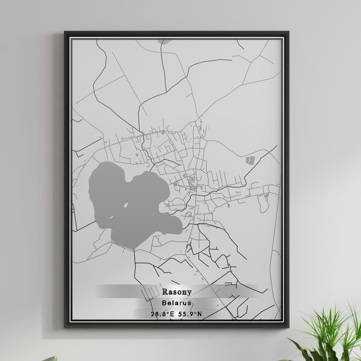 ROAD MAP OF RASONY, BELARUS BY MAPBAKES