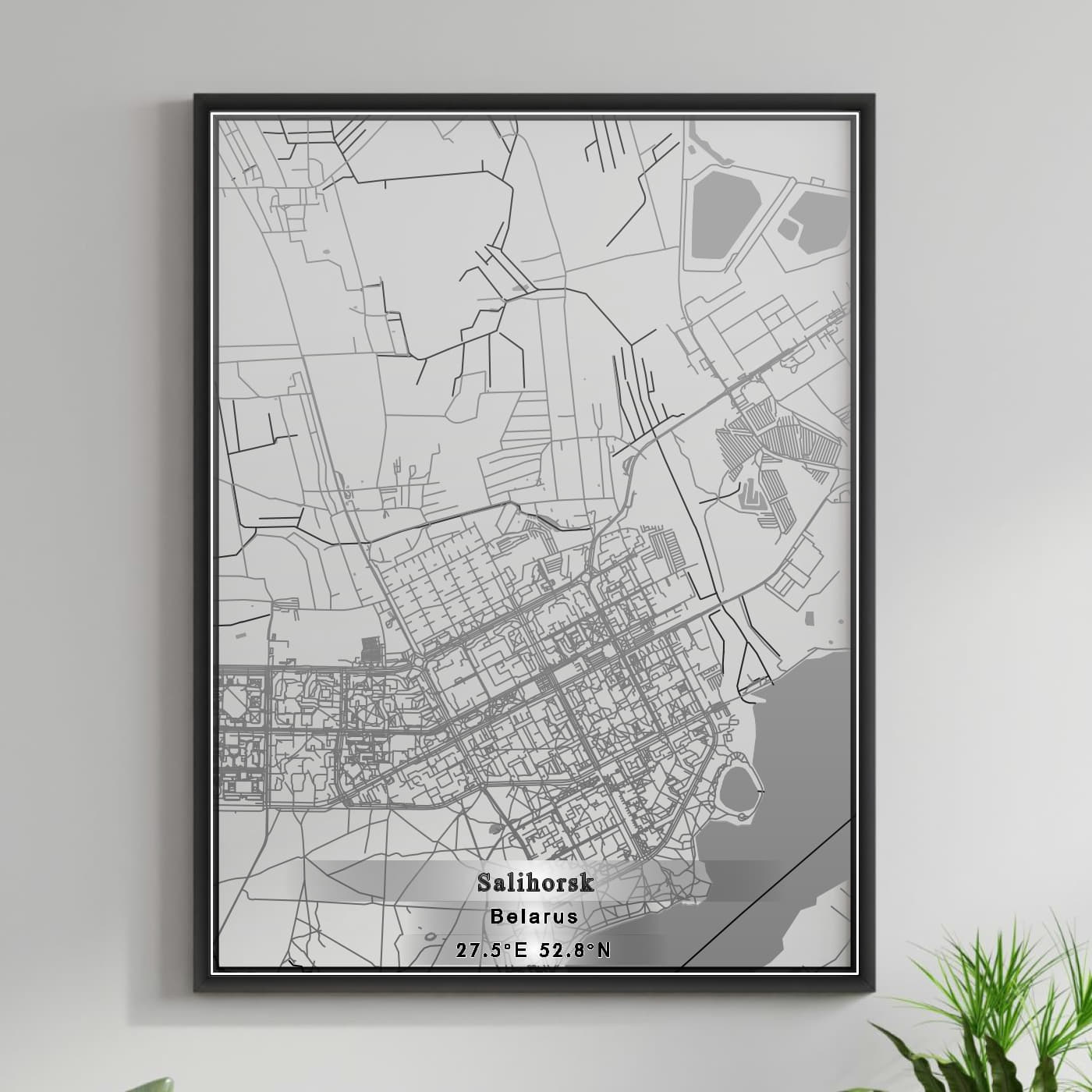ROAD MAP OF SALIHORSK, BELARUS BY MAPBAKES