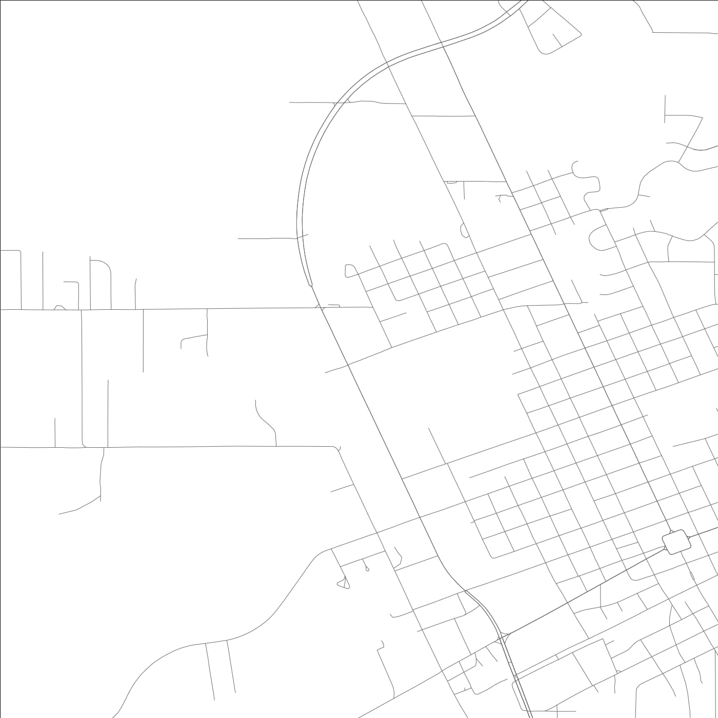 ROAD MAP OF BAY MINETTE, ALABAMA BY MAPBAKES