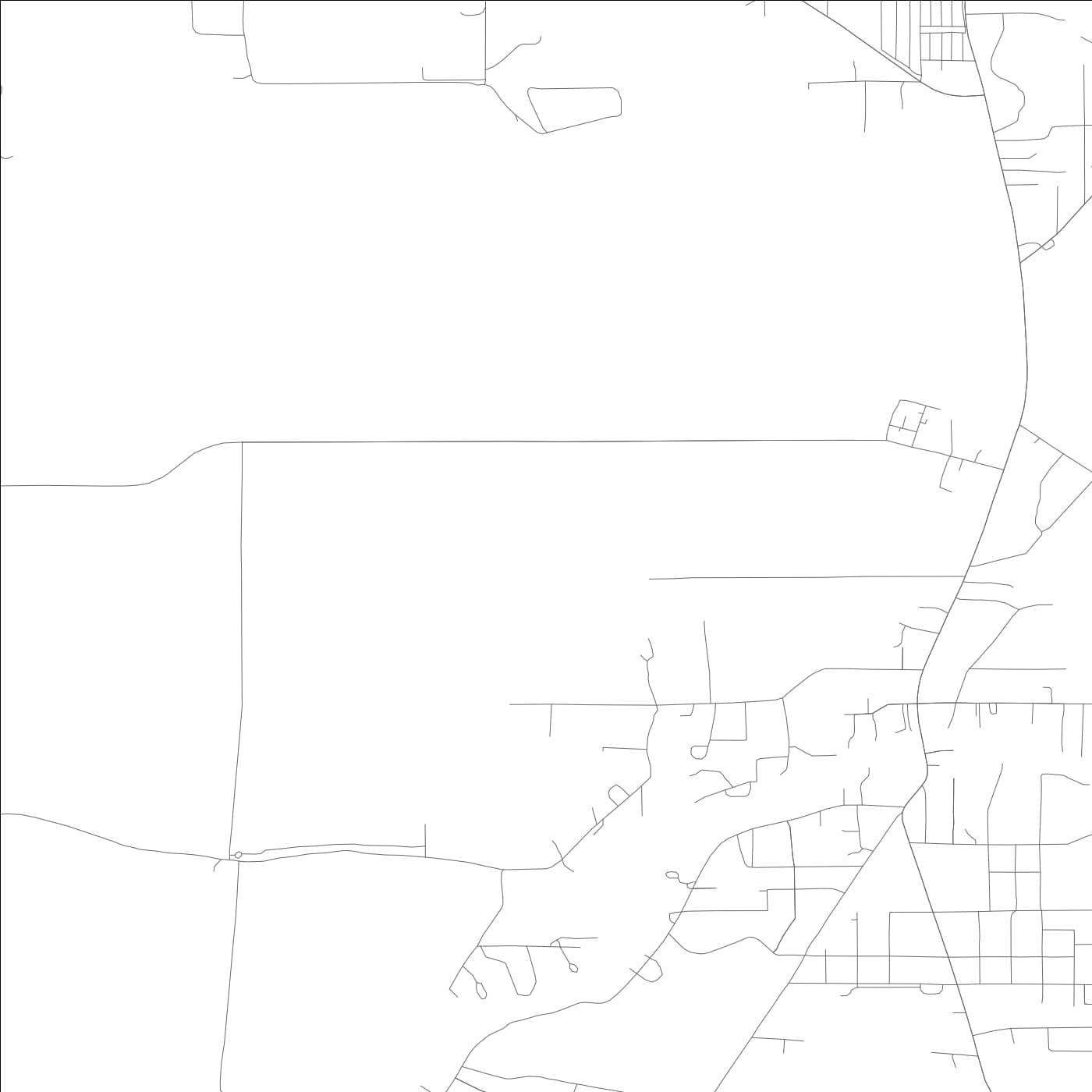 ROAD MAP OF BAYOU LA BATRE, ALABAMA BY MAPBAKES