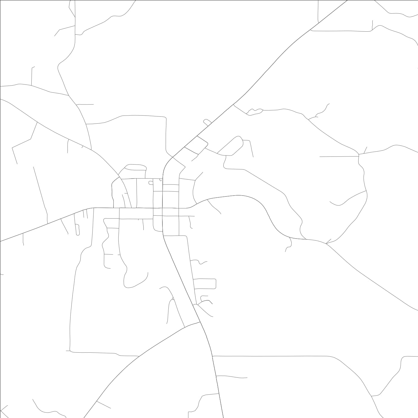 ROAD MAP OF BLOUNTSVILLE, ALABAMA BY MAPBAKES
