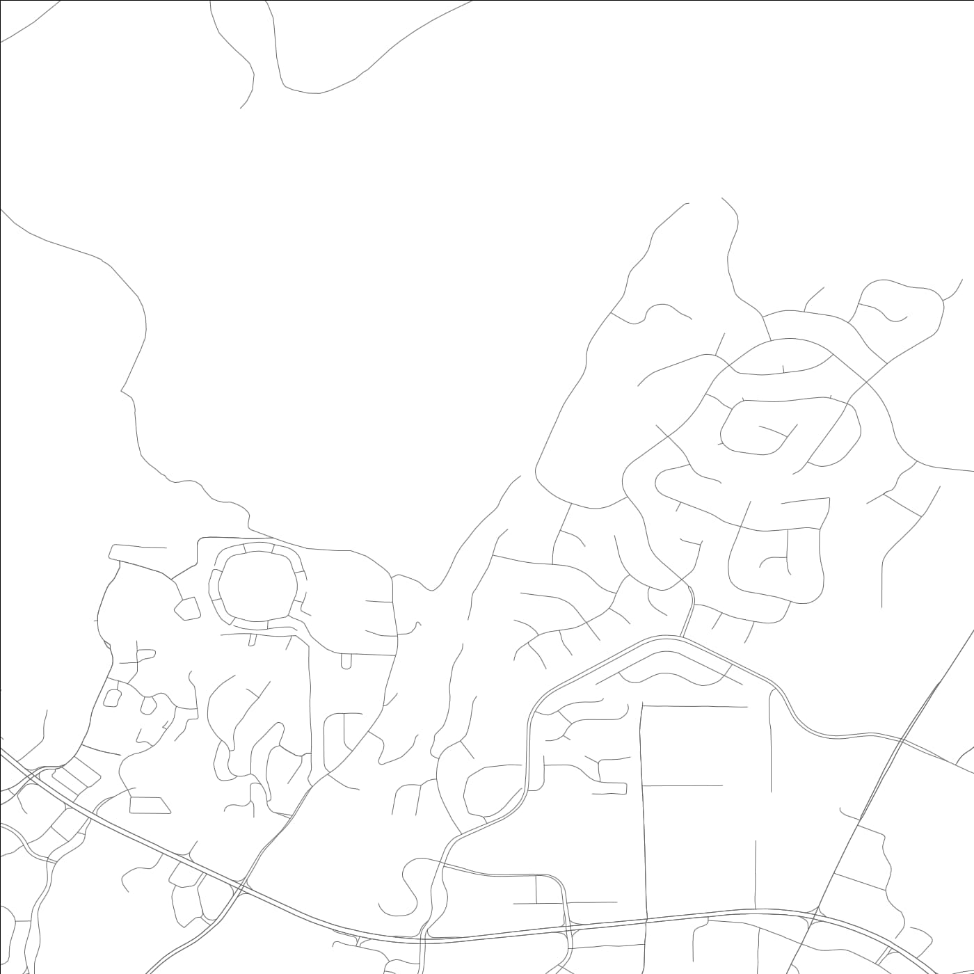 ROAD MAP OF BROOK HIGHLAND, ALABAMA BY MAPBAKES