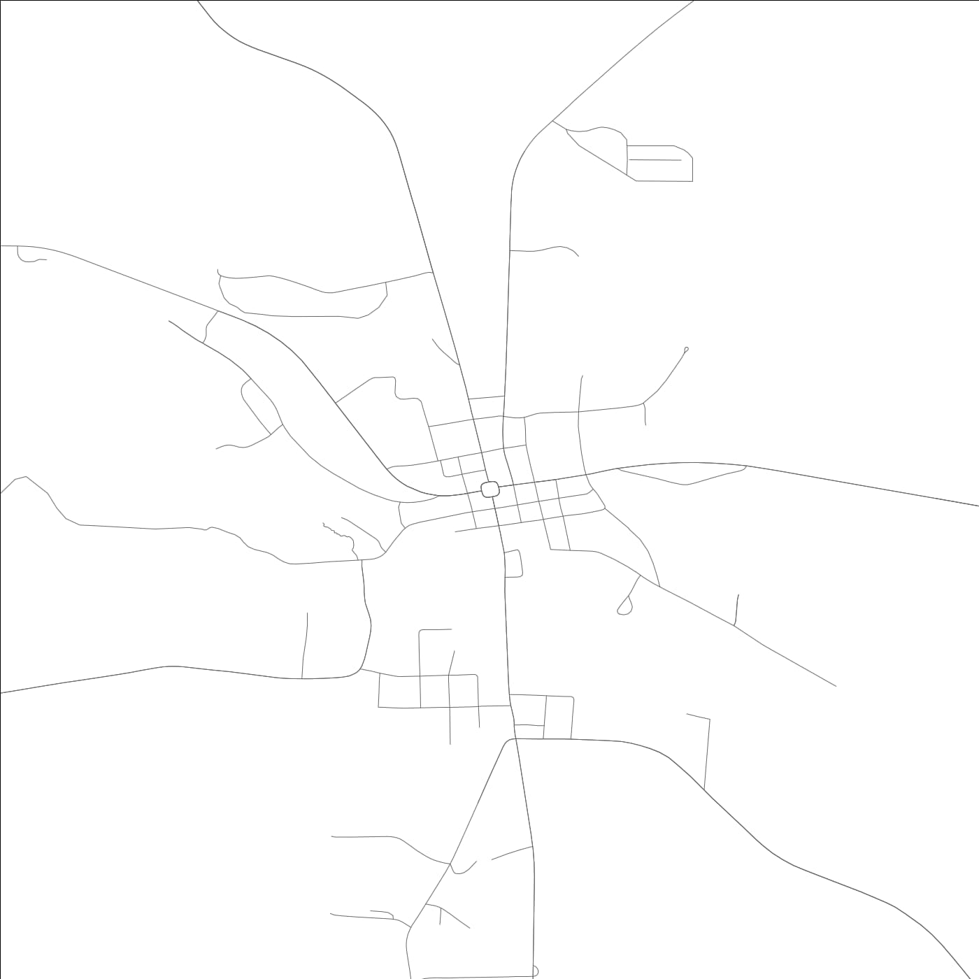ROAD MAP OF CARROLLTON, ALABAMA BY MAPBAKES