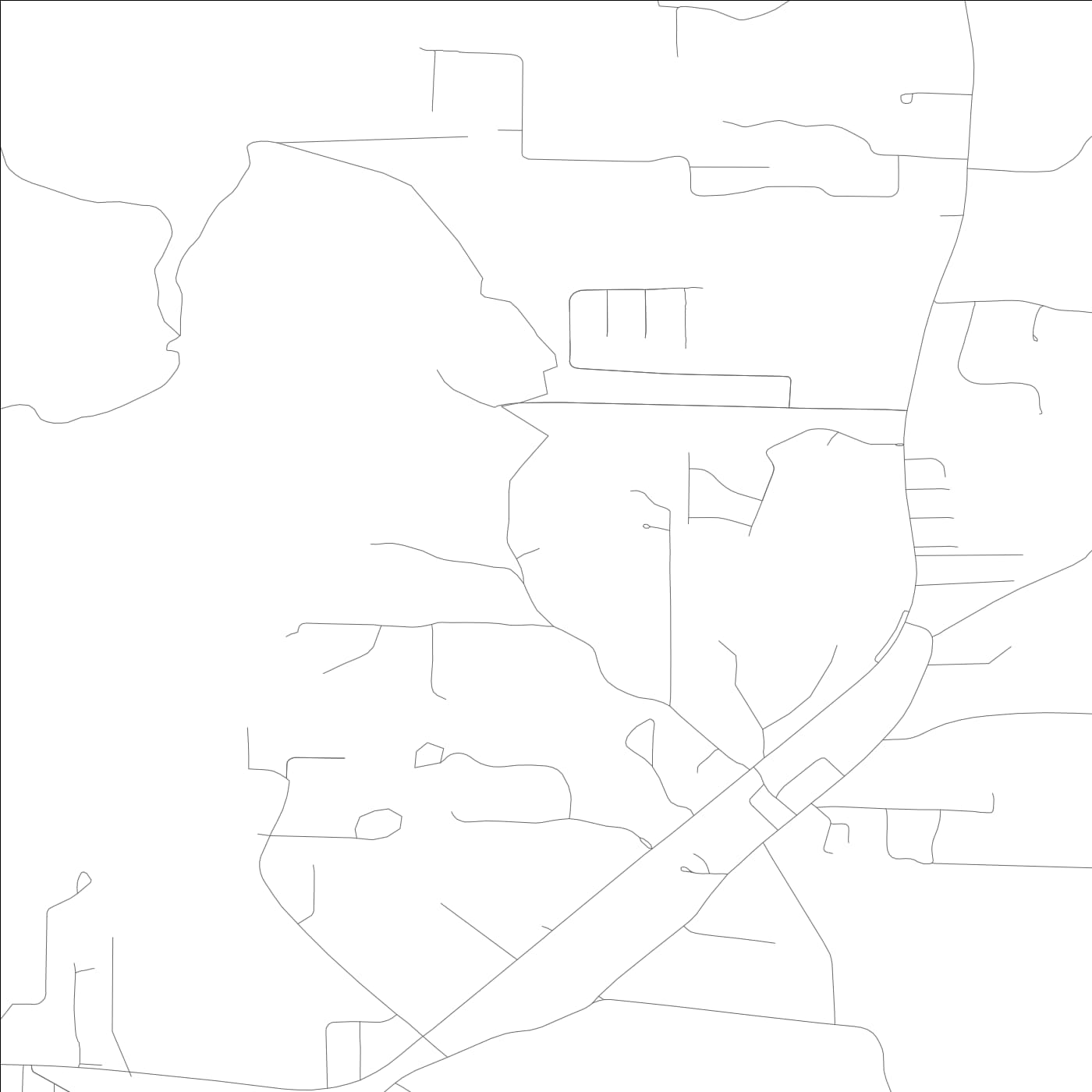 ROAD MAP OF CHOCCOLOCCO, ALABAMA BY MAPBAKES