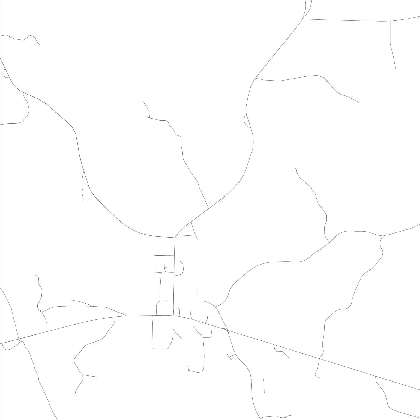 ROAD MAP OF COFFEEVILLE, ALABAMA BY MAPBAKES