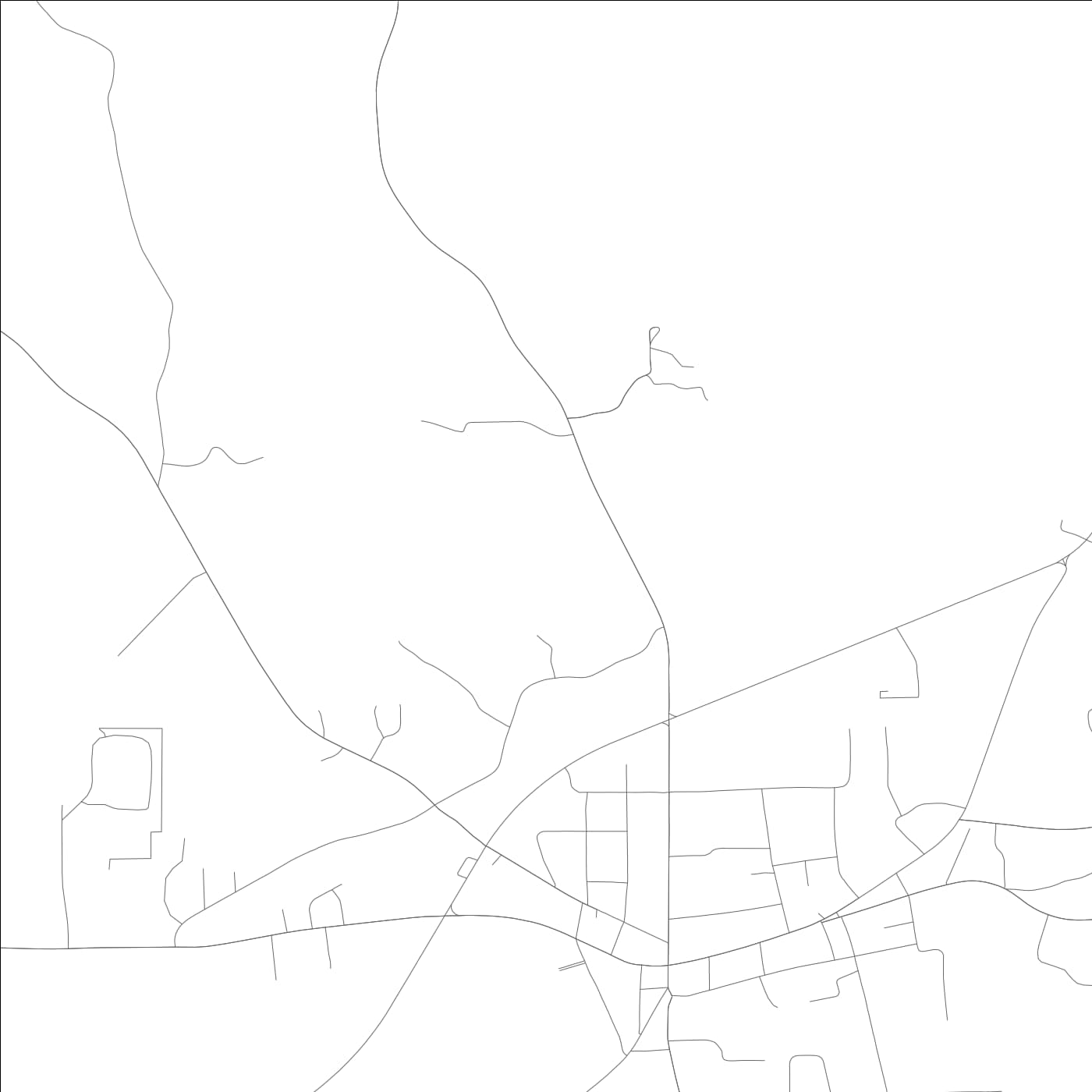 ROAD MAP OF COLUMBIANA, ALABAMA BY MAPBAKES
