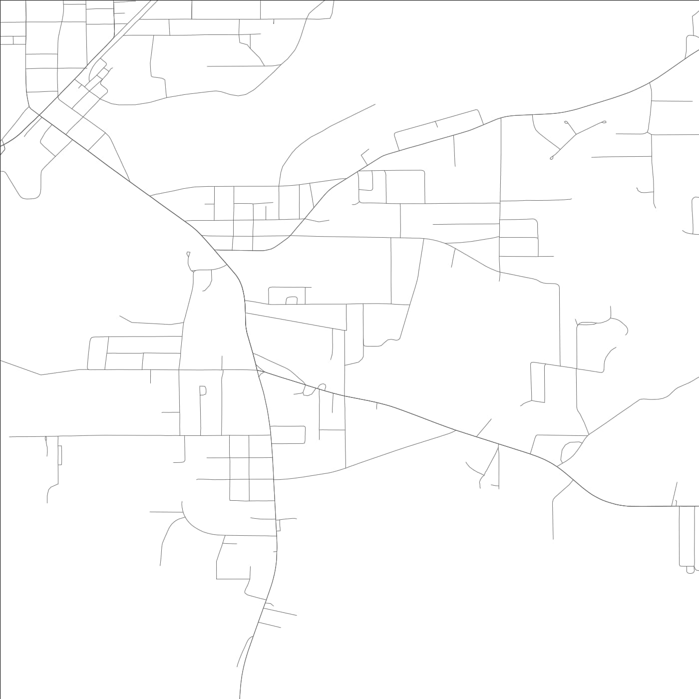 ROAD MAP OF EAST BREWTON, ALABAMA BY MAPBAKES