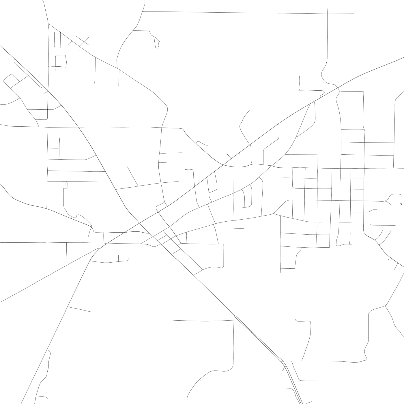 ROAD MAP OF HANCEVILLE, ALABAMA BY MAPBAKES