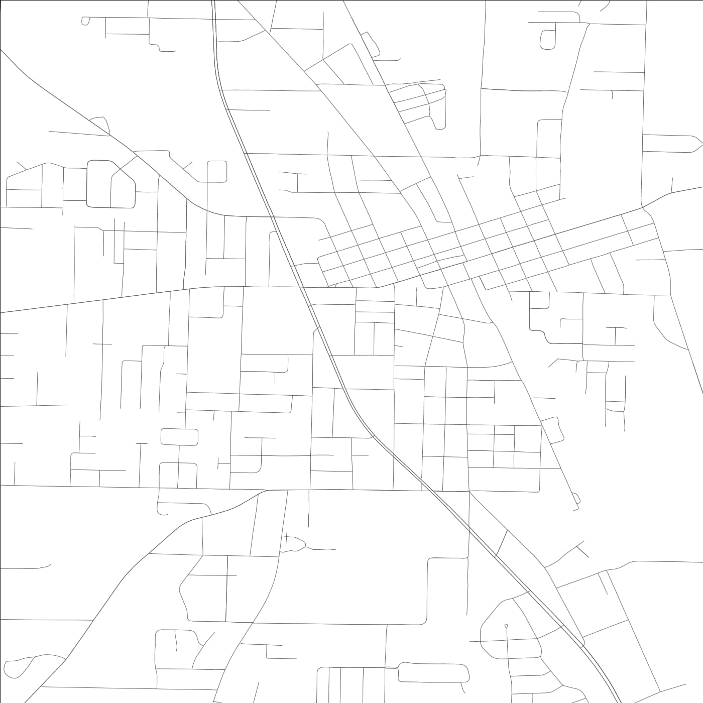 ROAD MAP OF HARTSELLE, ALABAMA BY MAPBAKES