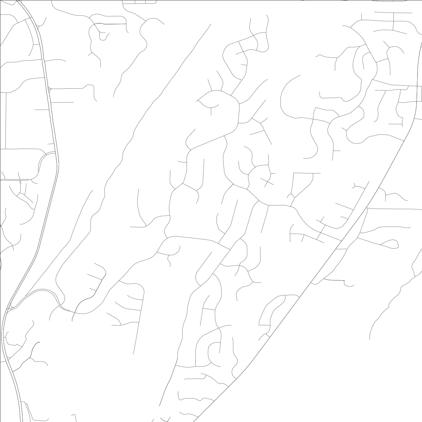 ROAD MAP OF HIGHLAND LAKES, ALABAMA BY MAPBAKES