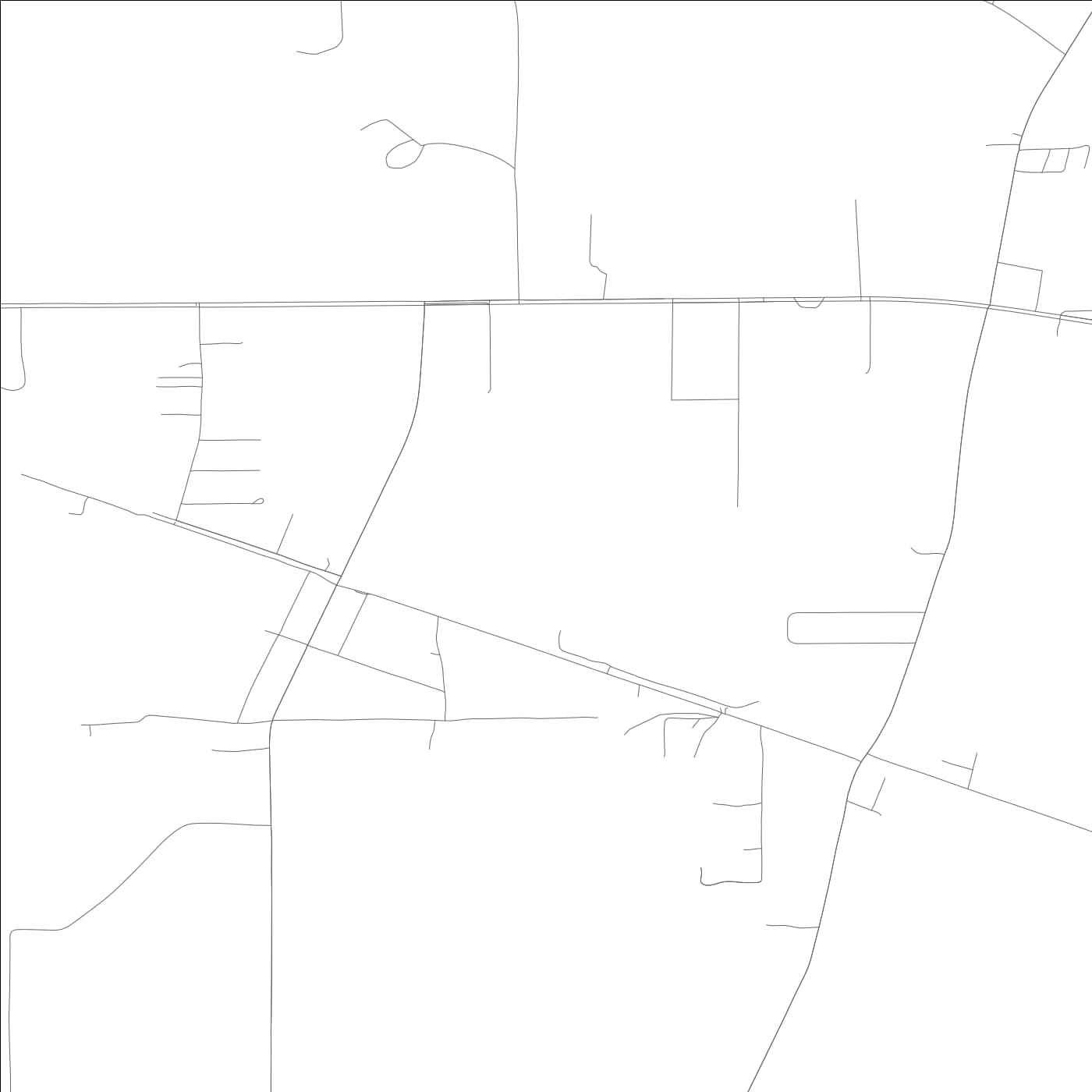 ROAD MAP OF HILLSBORO, ALABAMA BY MAPBAKES