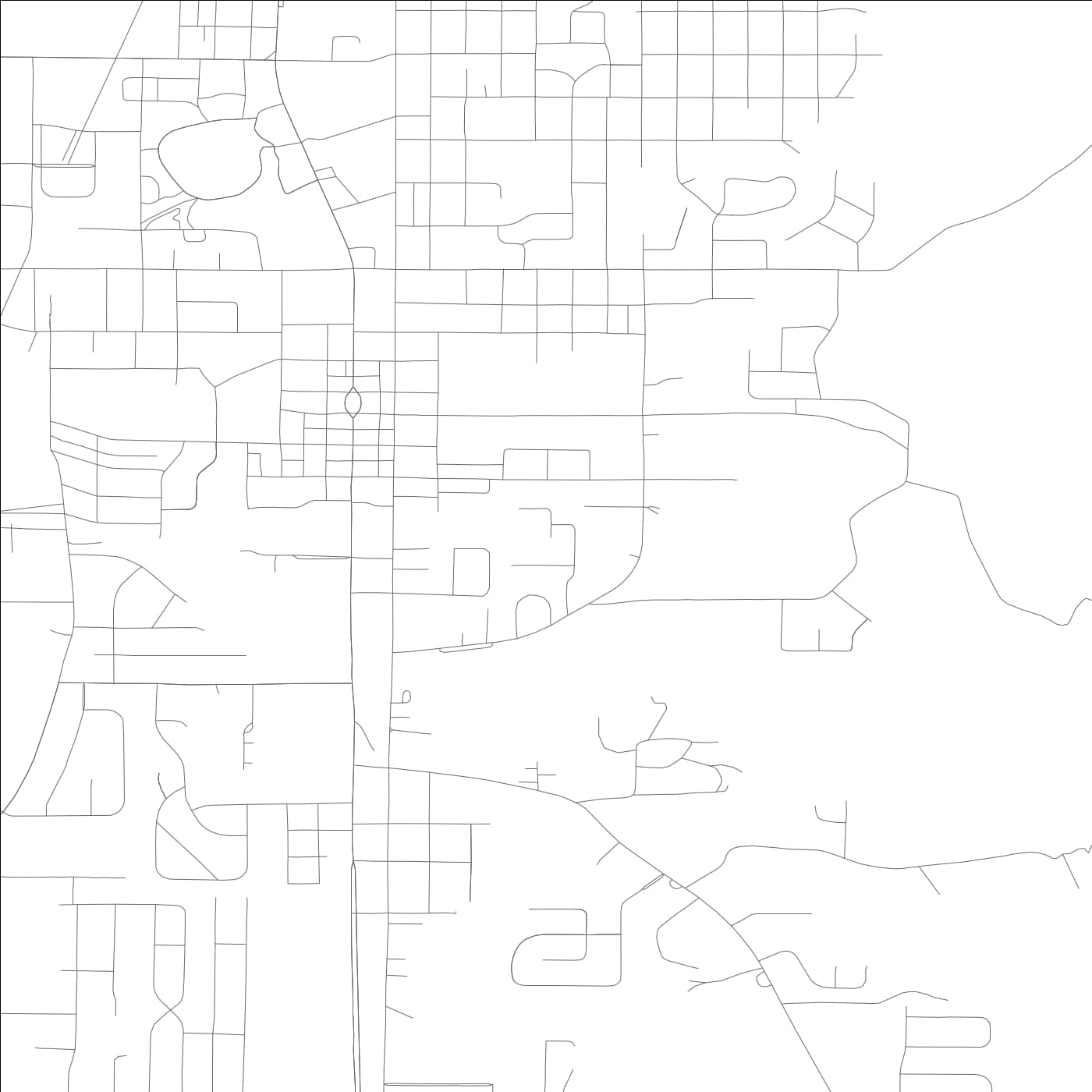 ROAD MAP OF JACKSONVILLE, ALABAMA BY MAPBAKES