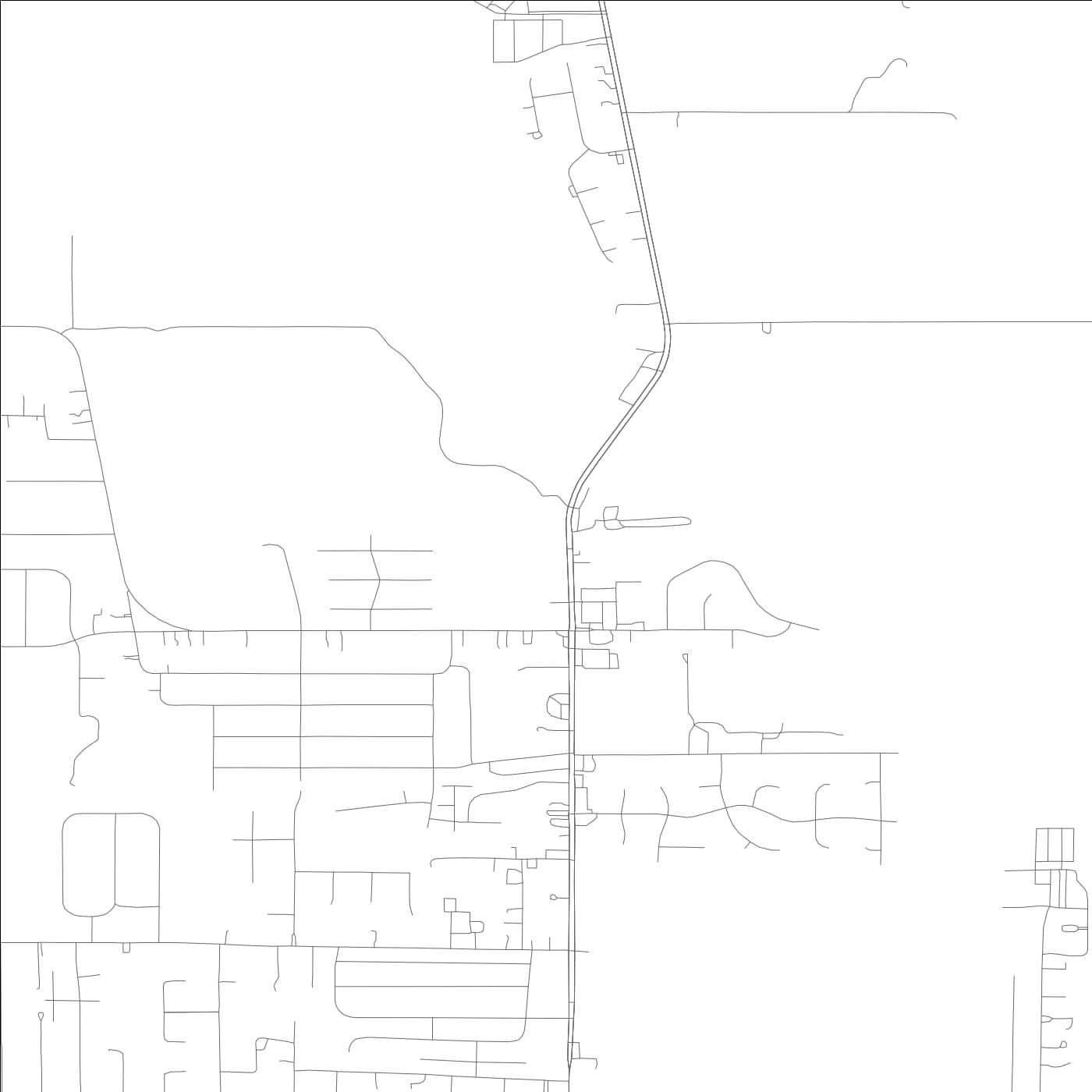 ROAD MAP OF MERIDIANVILLE, ALABAMA BY MAPBAKES