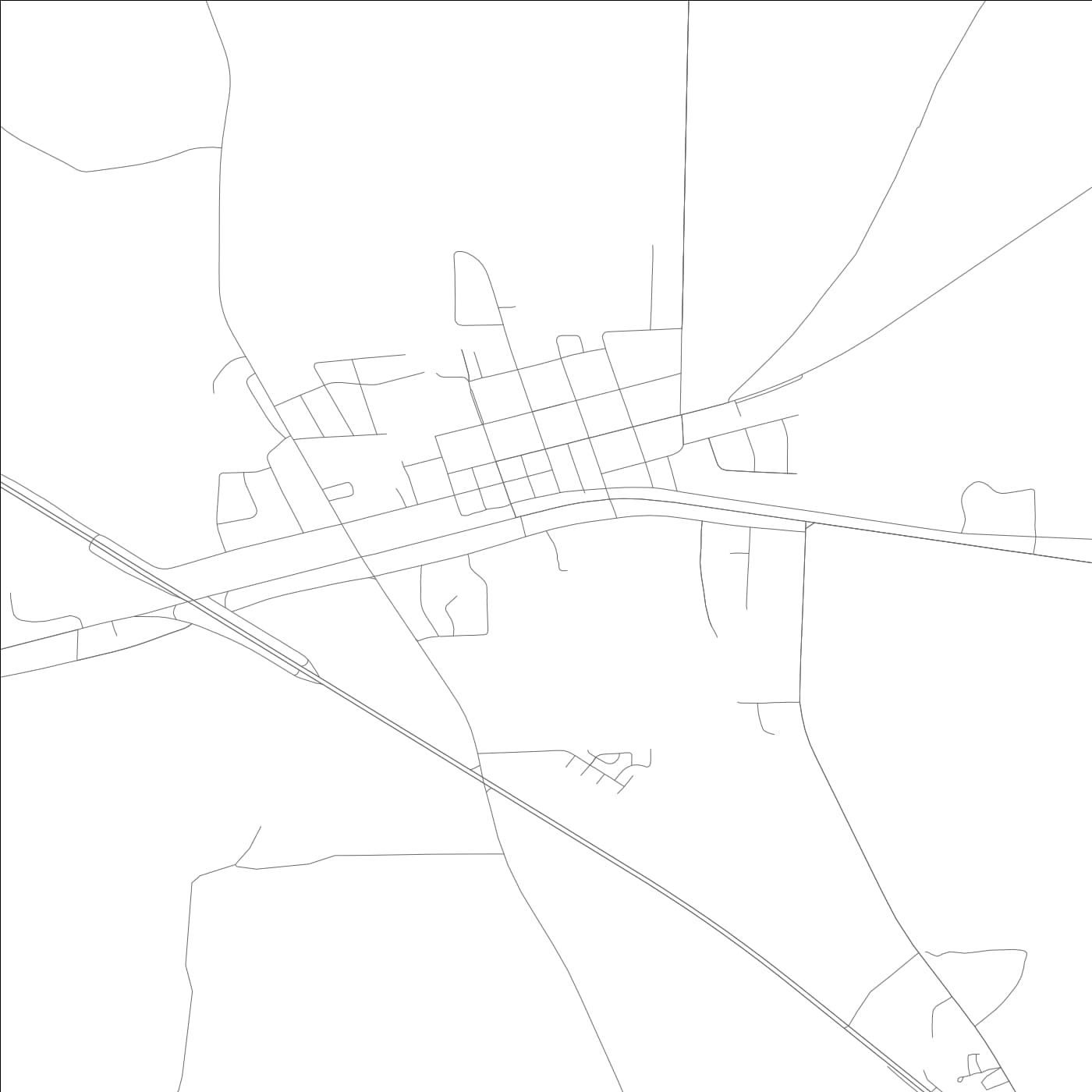 ROAD MAP OF MIDLAND CITY, ALABAMA BY MAPBAKES