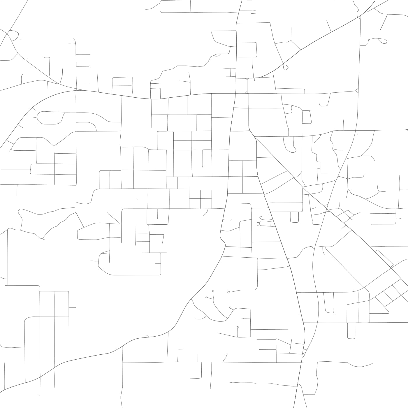 ROAD MAP OF MONROEVILLE, ALABAMA BY MAPBAKES