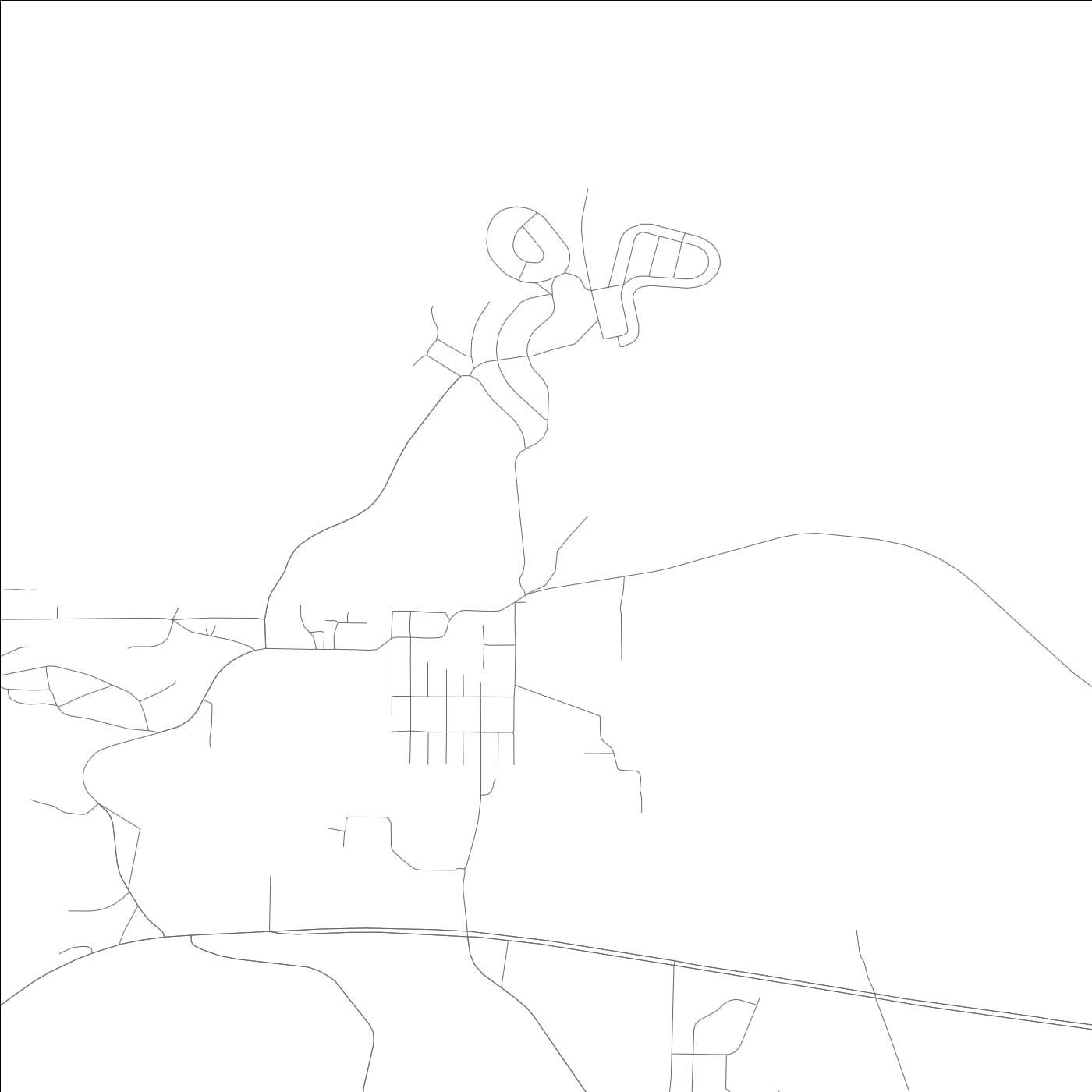 ROAD MAP OF MULGA, ALABAMA BY MAPBAKES