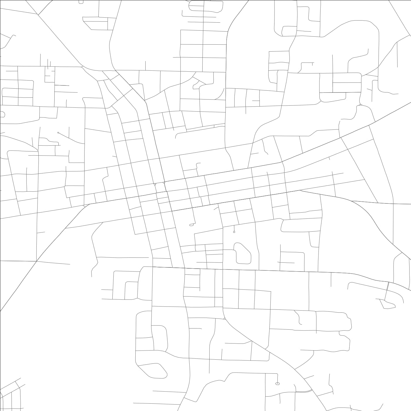 ROAD MAP OF TALLADEGA, ALABAMA BY MAPBAKES