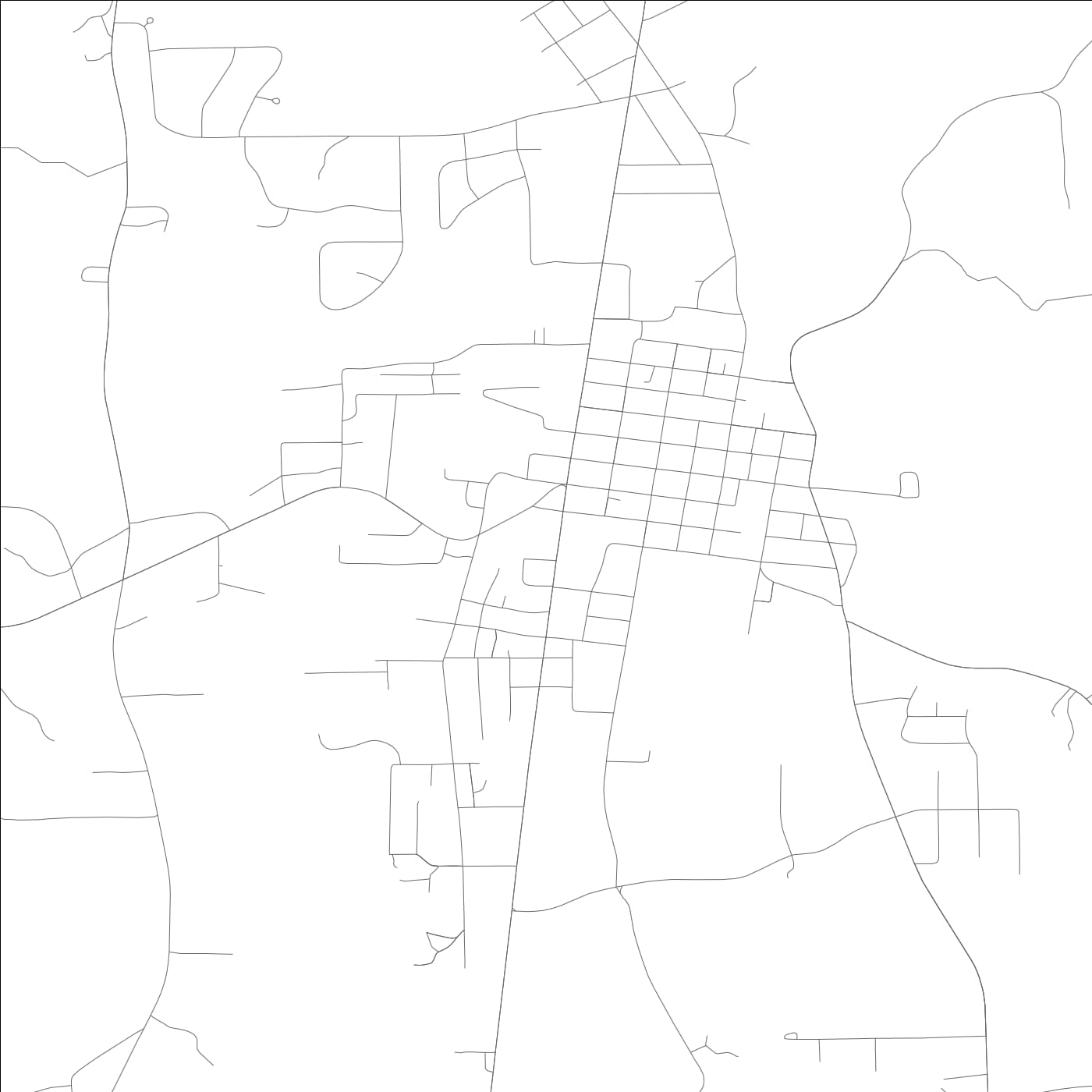 ROAD MAP OF THOMASVILLE, ALABAMA BY MAPBAKES