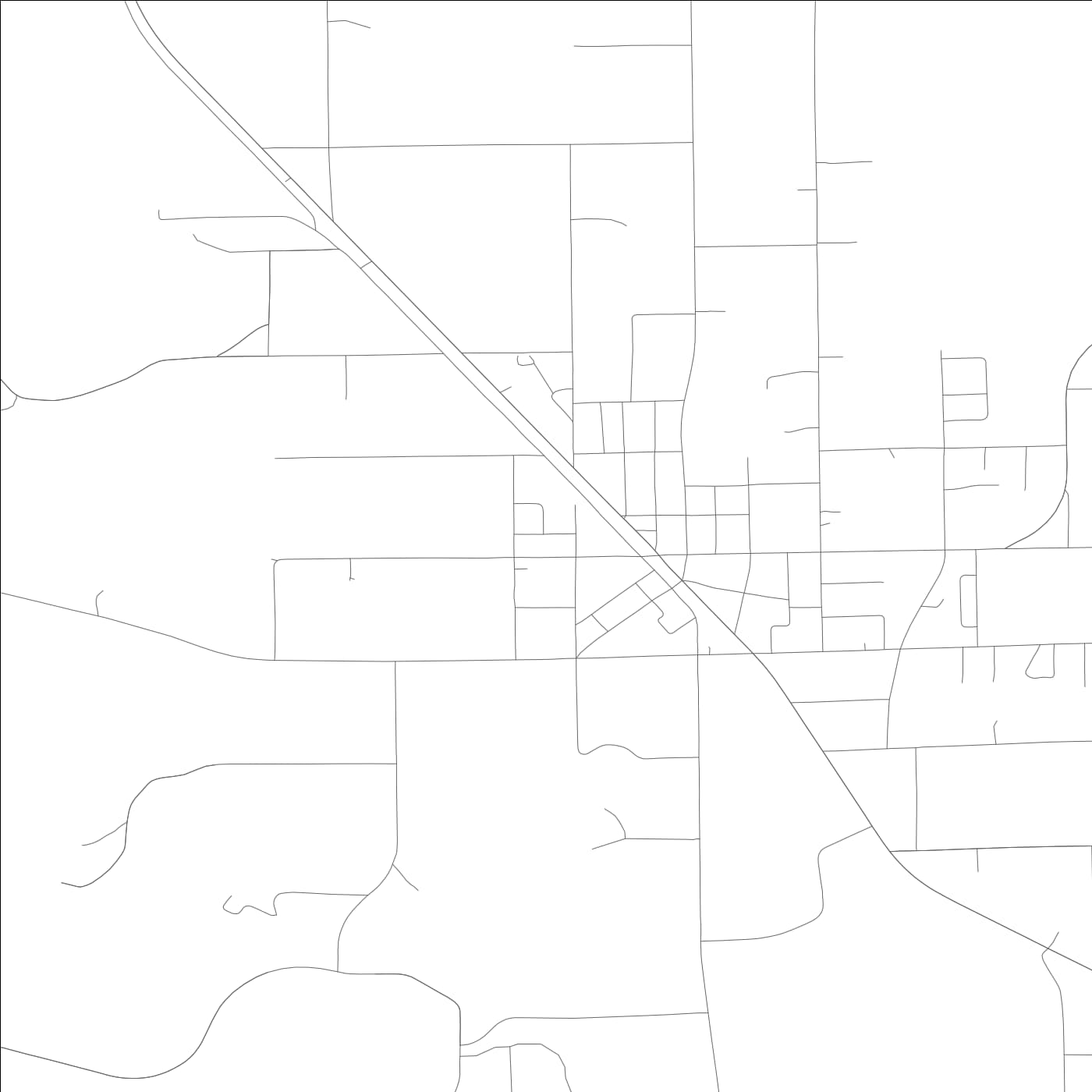 ROAD MAP OF THORSBY, ALABAMA BY MAPBAKES