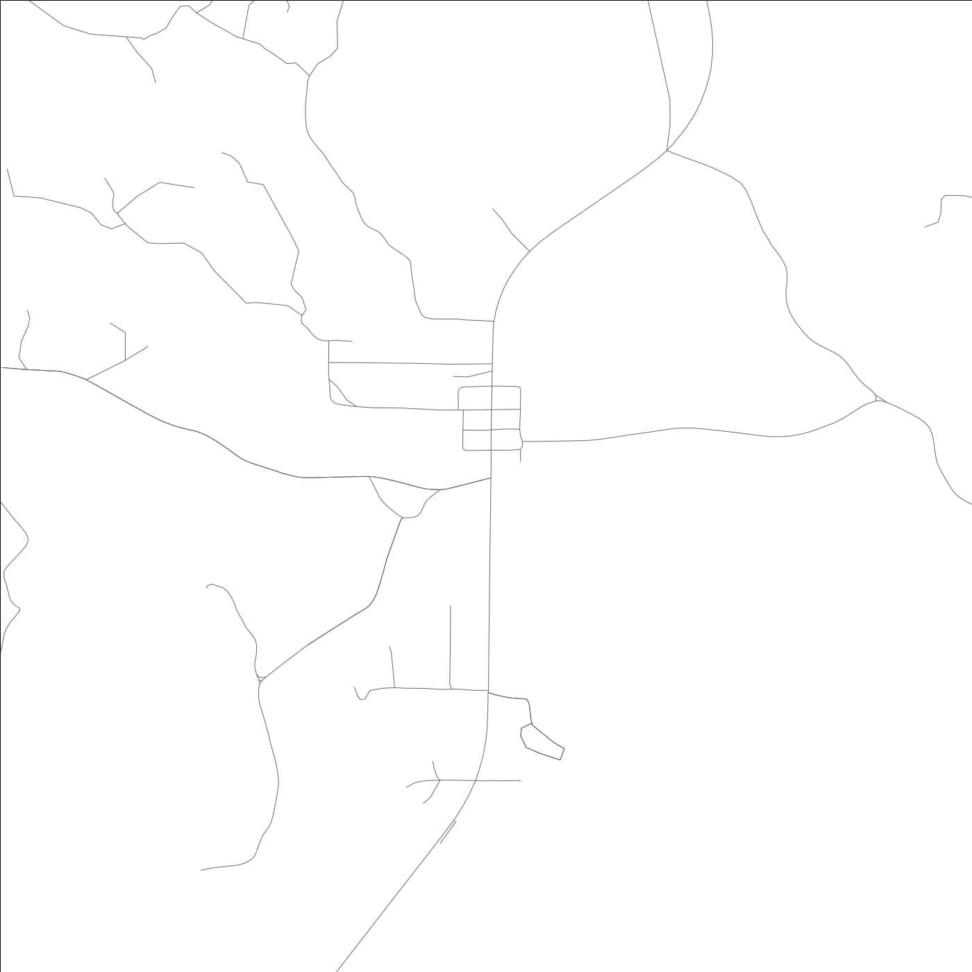 ROAD MAP OF TOXEY, ALABAMA BY MAPBAKES