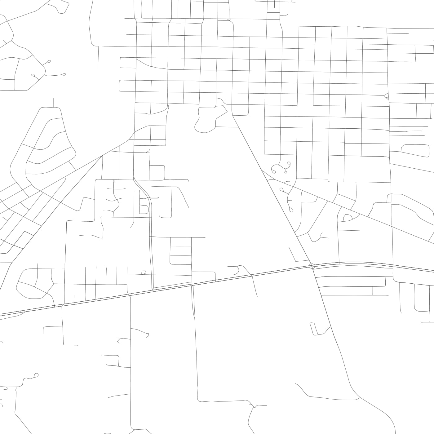 ROAD MAP OF TUSCUMBIA, ALABAMA BY MAPBAKES