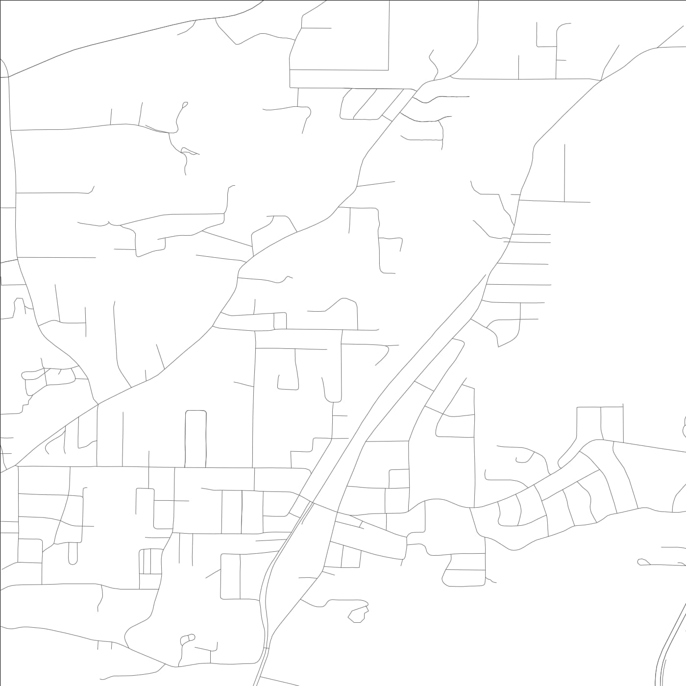 ROAD MAP OF WEAVER, ALABAMA BY MAPBAKES
