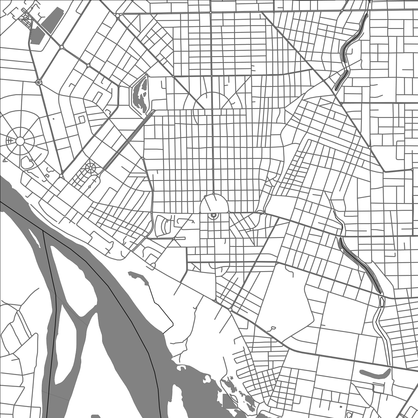 ROAD MAP OF N'DJAMENA, CHAD BY MAPBAKES