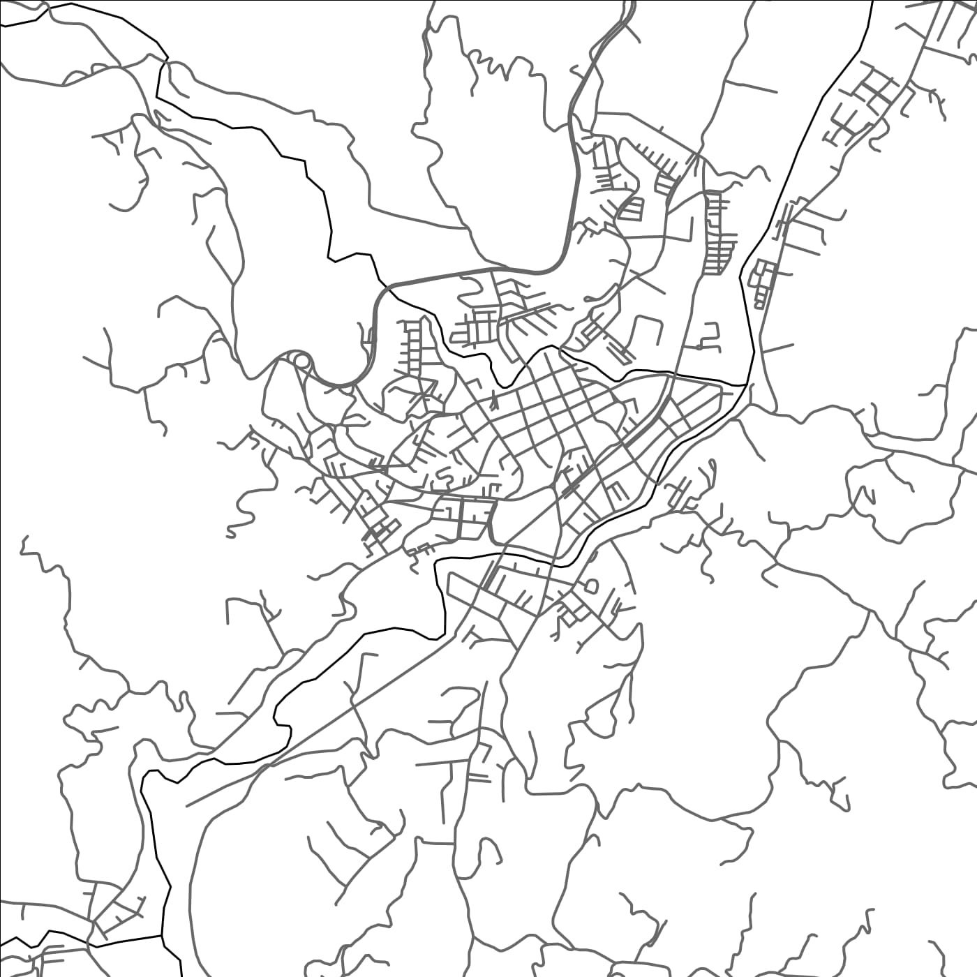 ROAD MAP OF VILLETA, COLOMBIA BY MAPBAKES