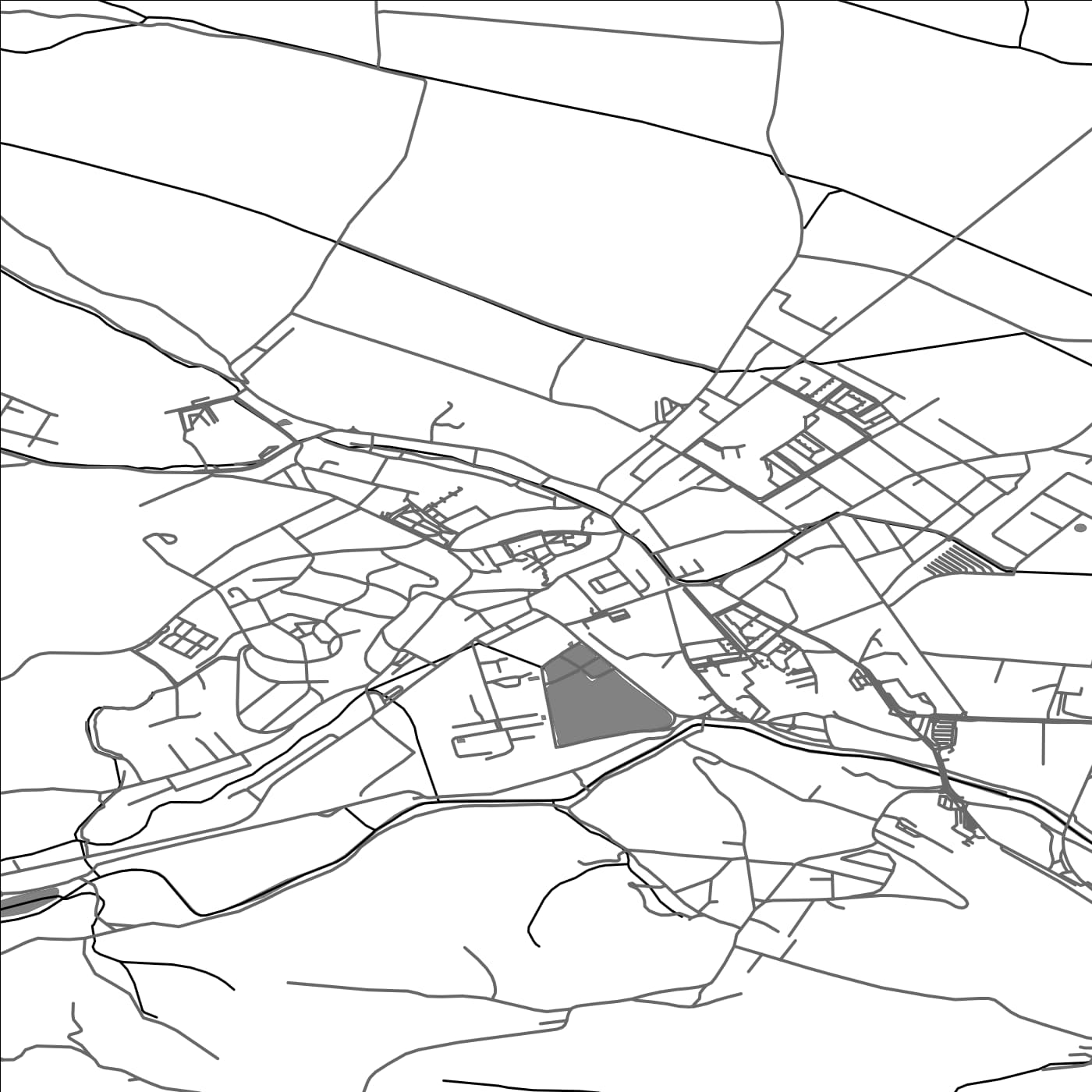 ROAD MAP OF ZABREH, CZECH REPUBLIC BY MAPBAKES