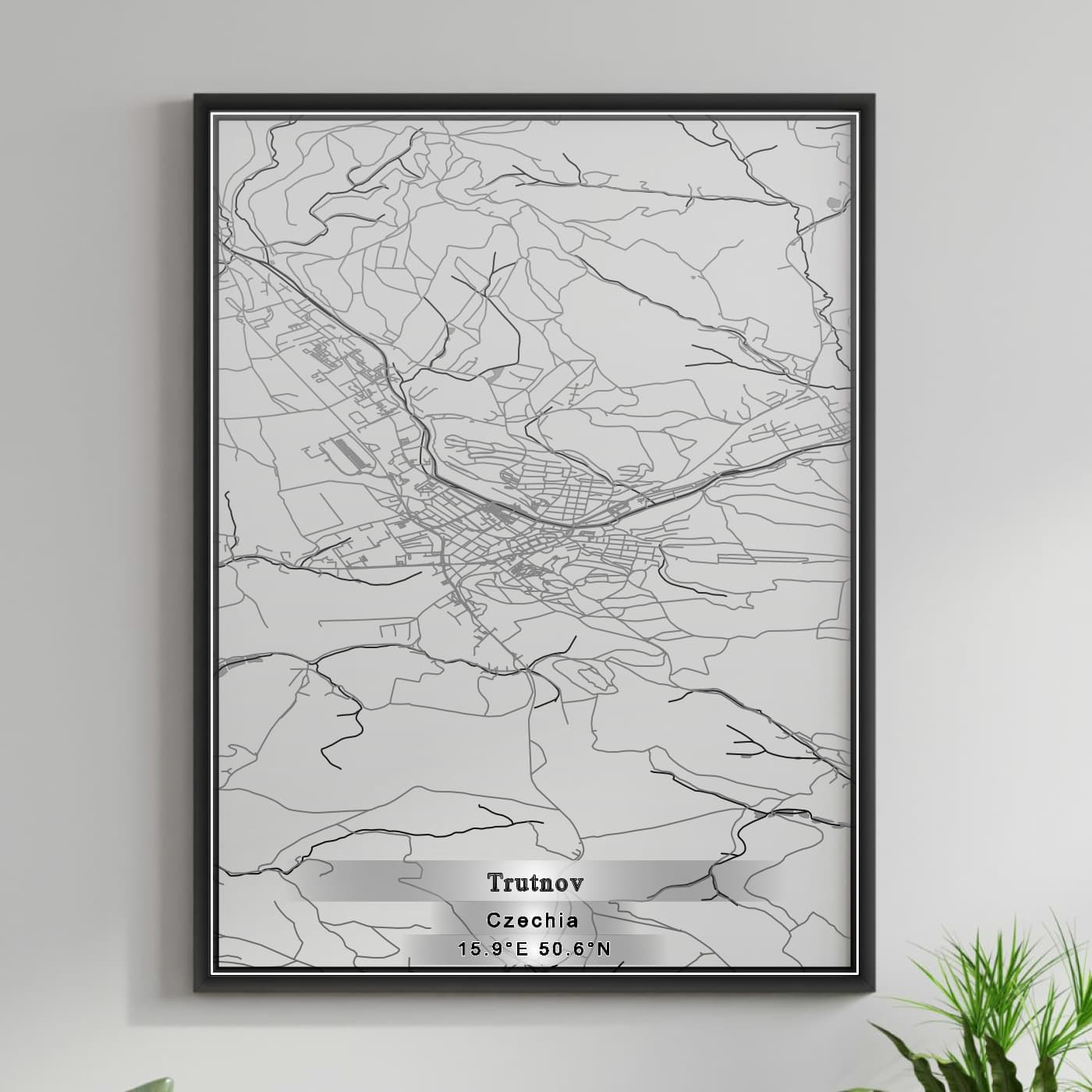 ROAD MAP OF TRUTNOV, CZECH REPUBLIC BY MAPBAKES