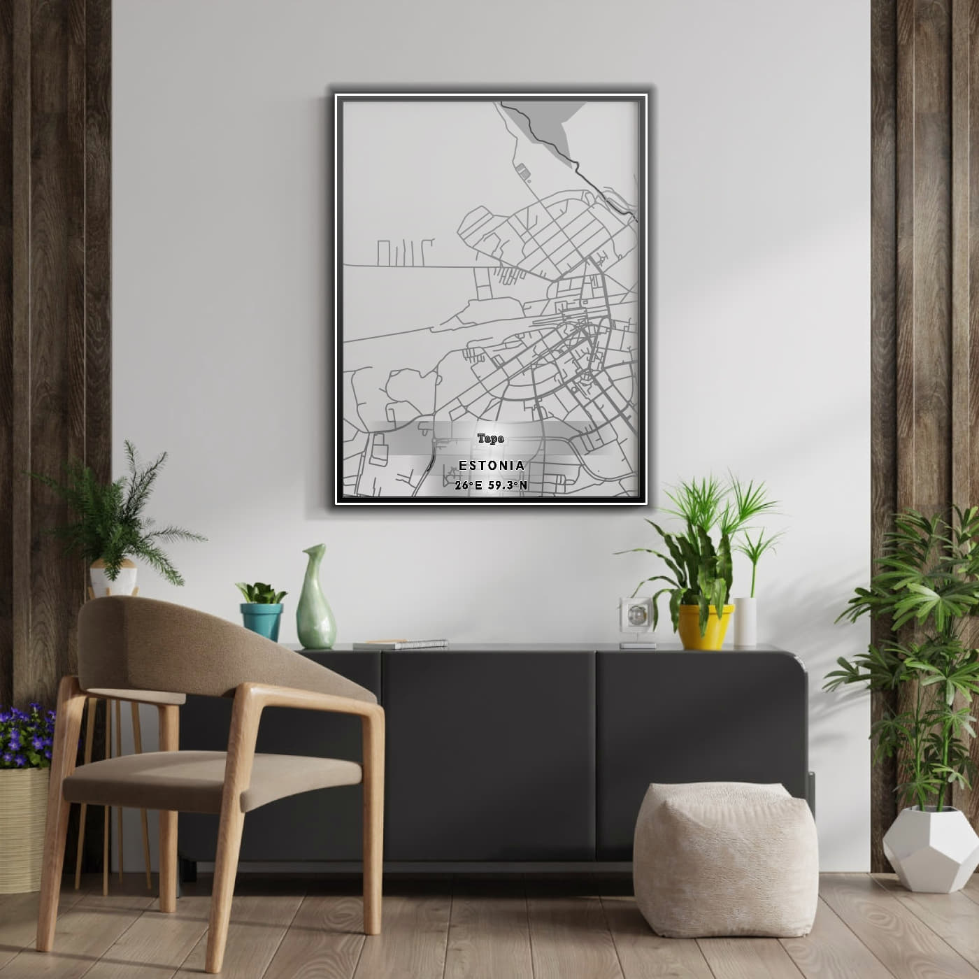 ROAD MAP OF TAPA, ESTONIA BY MAPBAKES