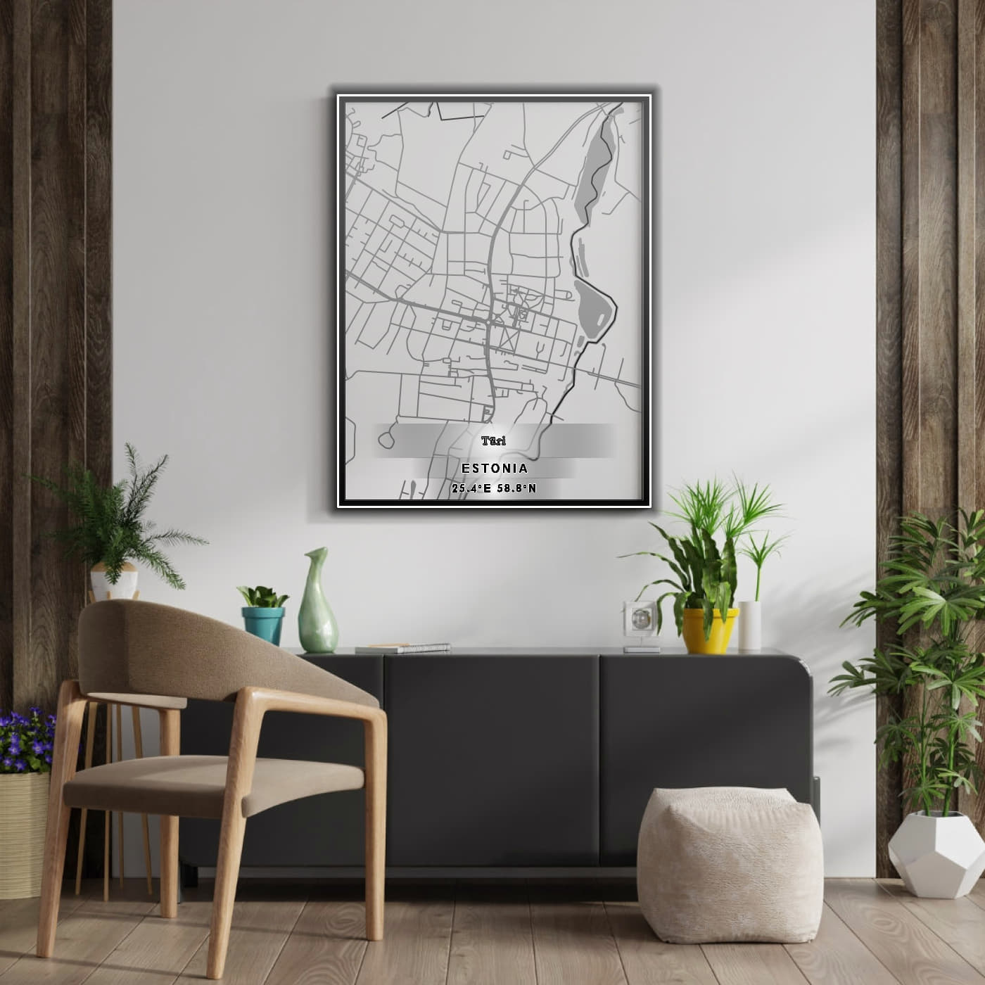 ROAD MAP OF TURI, ESTONIA BY MAPBAKES
