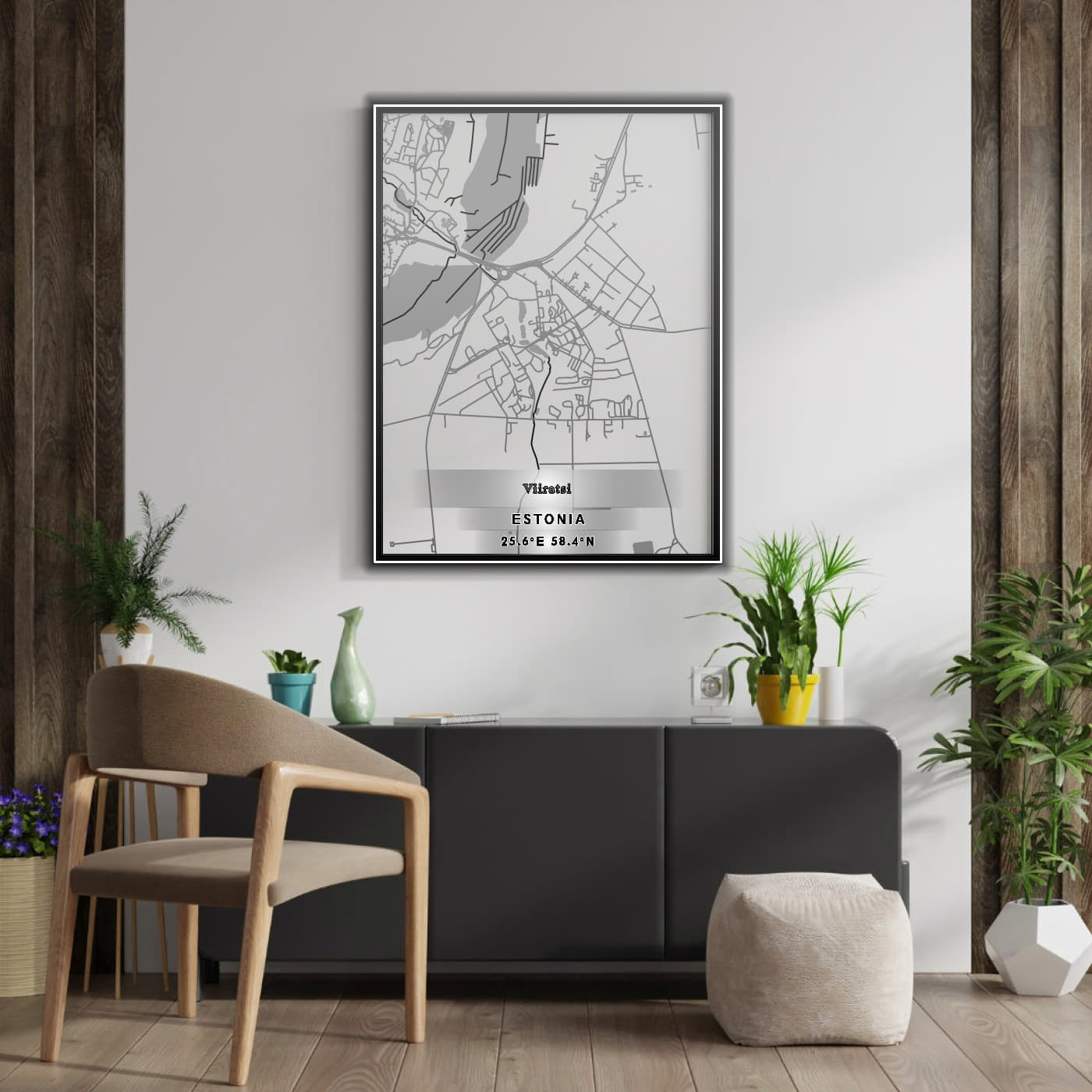 ROAD MAP OF VIIRATSI, ESTONIA BY MAPBAKES