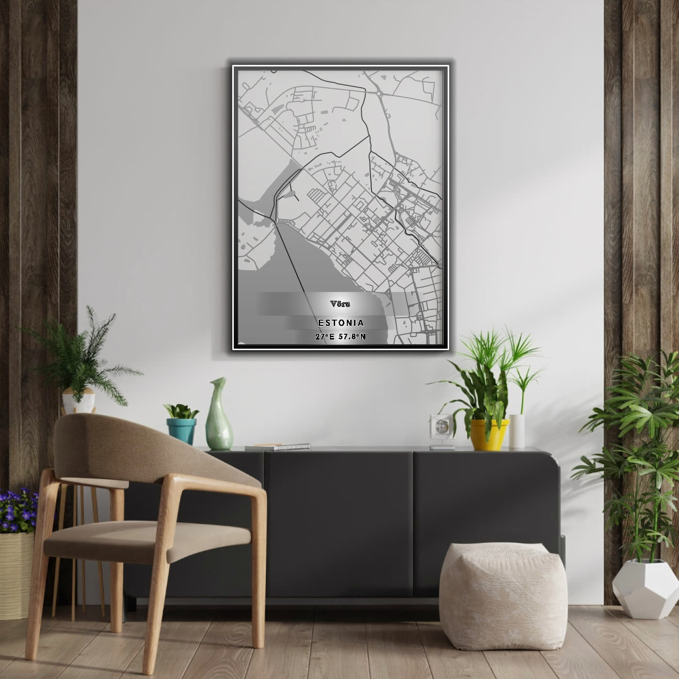 ROAD MAP OF VORU, ESTONIA BY MAPBAKES