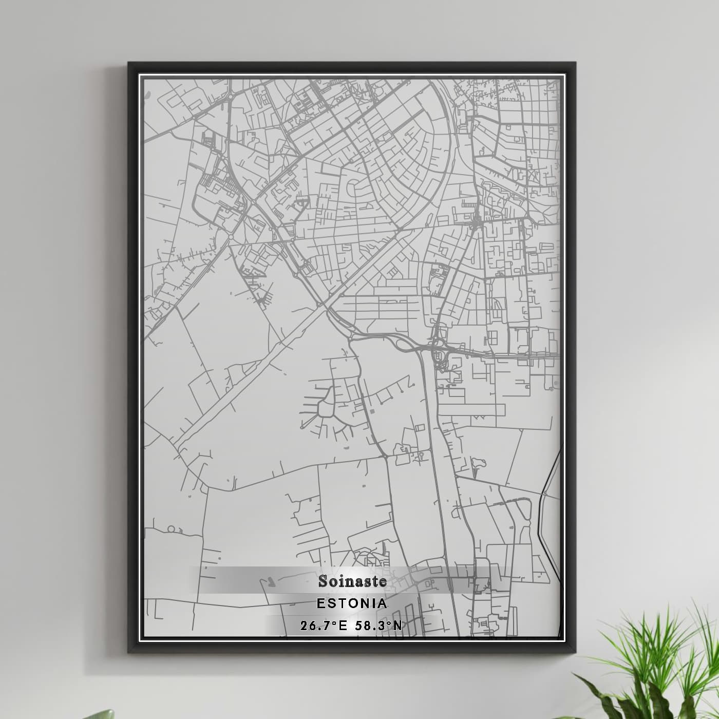 ROAD MAP OF SOINASTE, ESTONIA BY MAPBAKES
